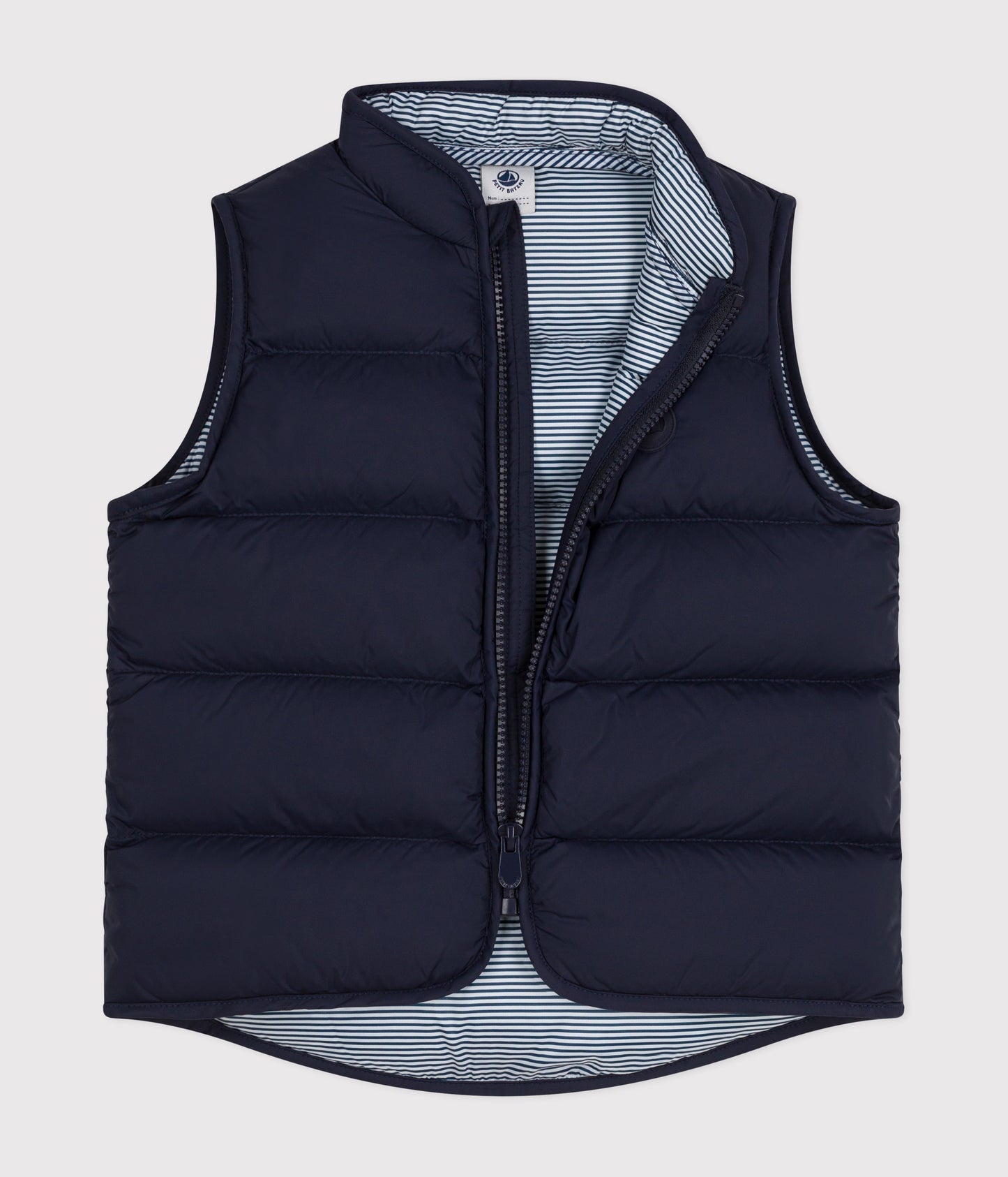 Vatteret vest med quiltet design til børn - blå