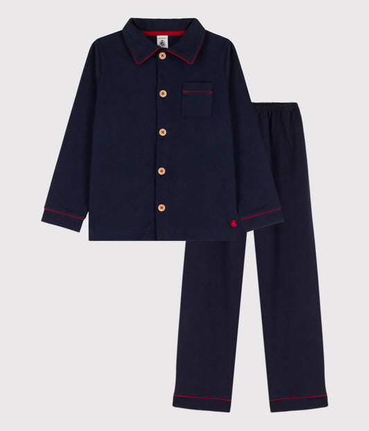 Pyjamas i mørkeblå til børn