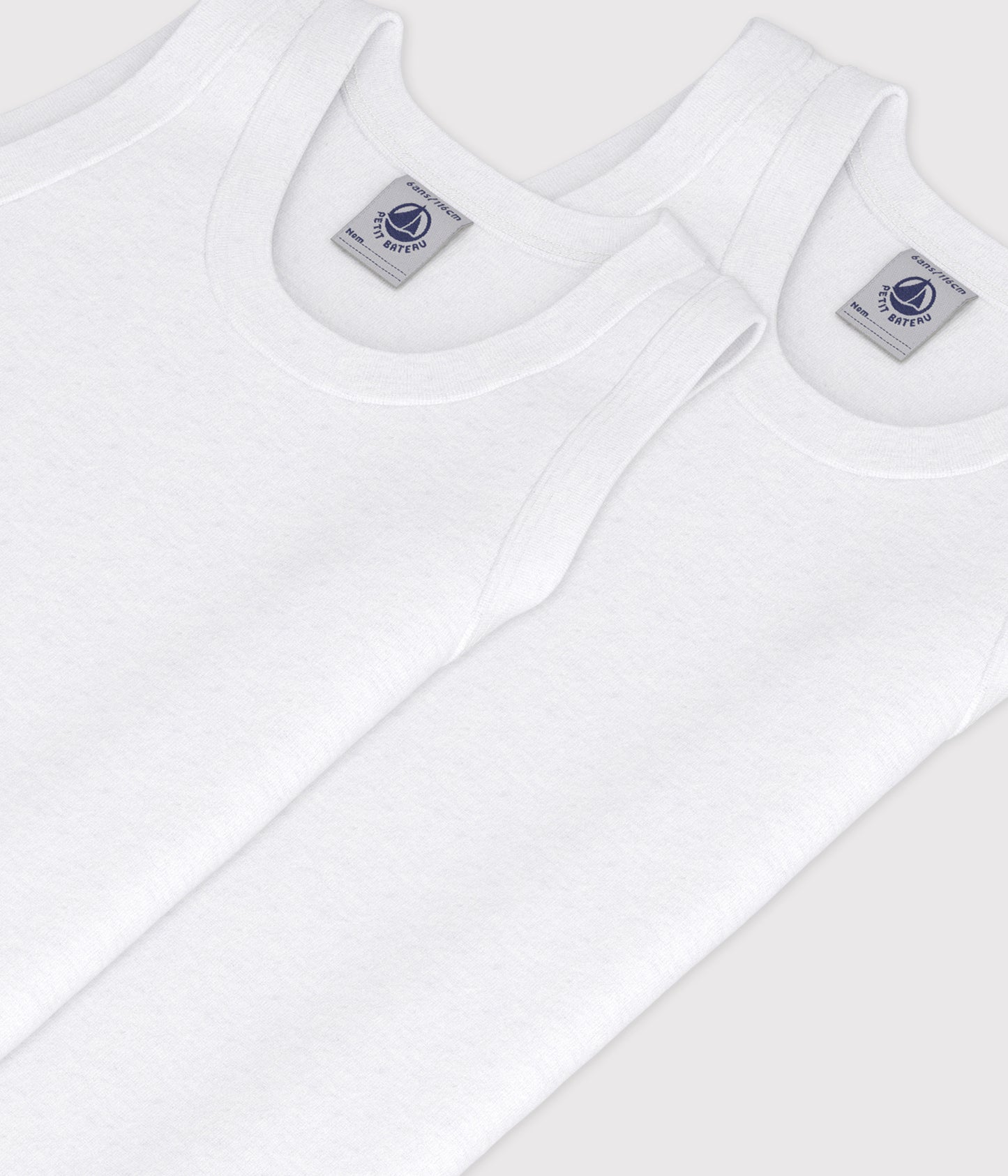 2-pak hvide tanktops til drenge
