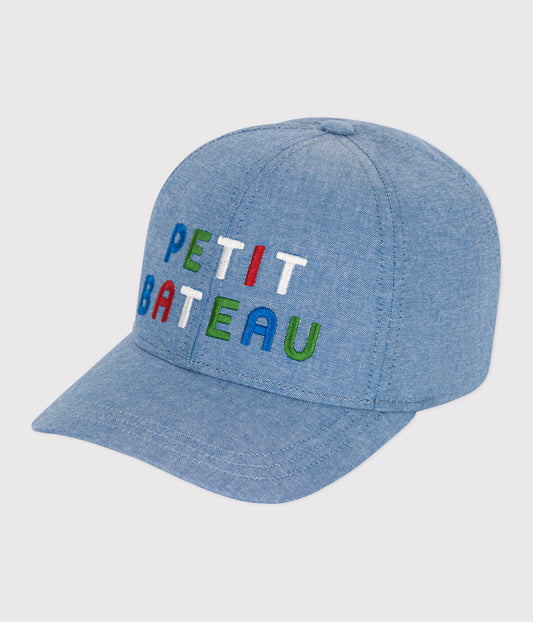 Kasket til børn i lys denim