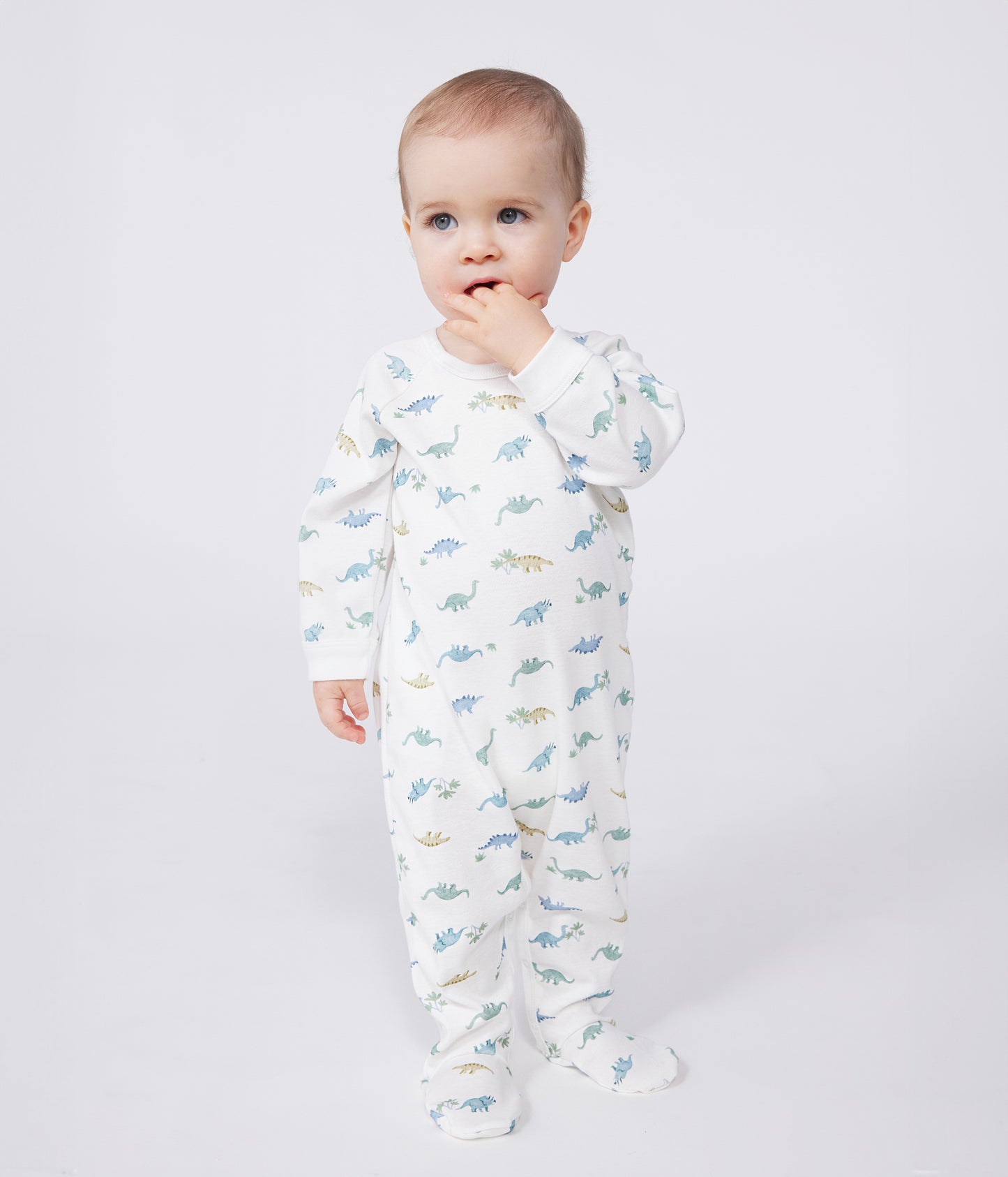 Pyjamas i bomuld til baby med dinosaur motiv