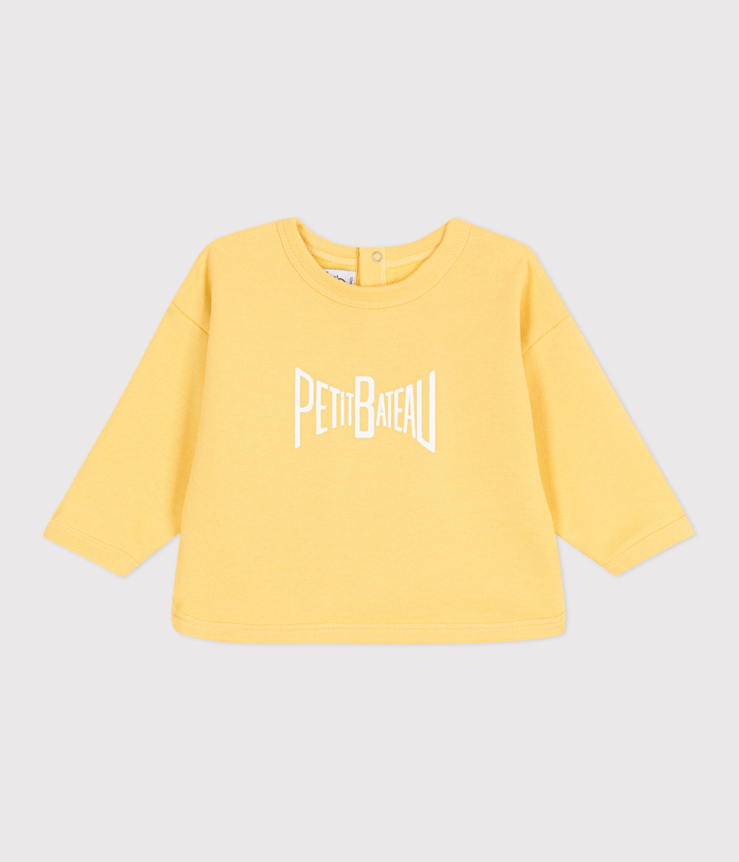 Sweatshirt til baby i gul med logo