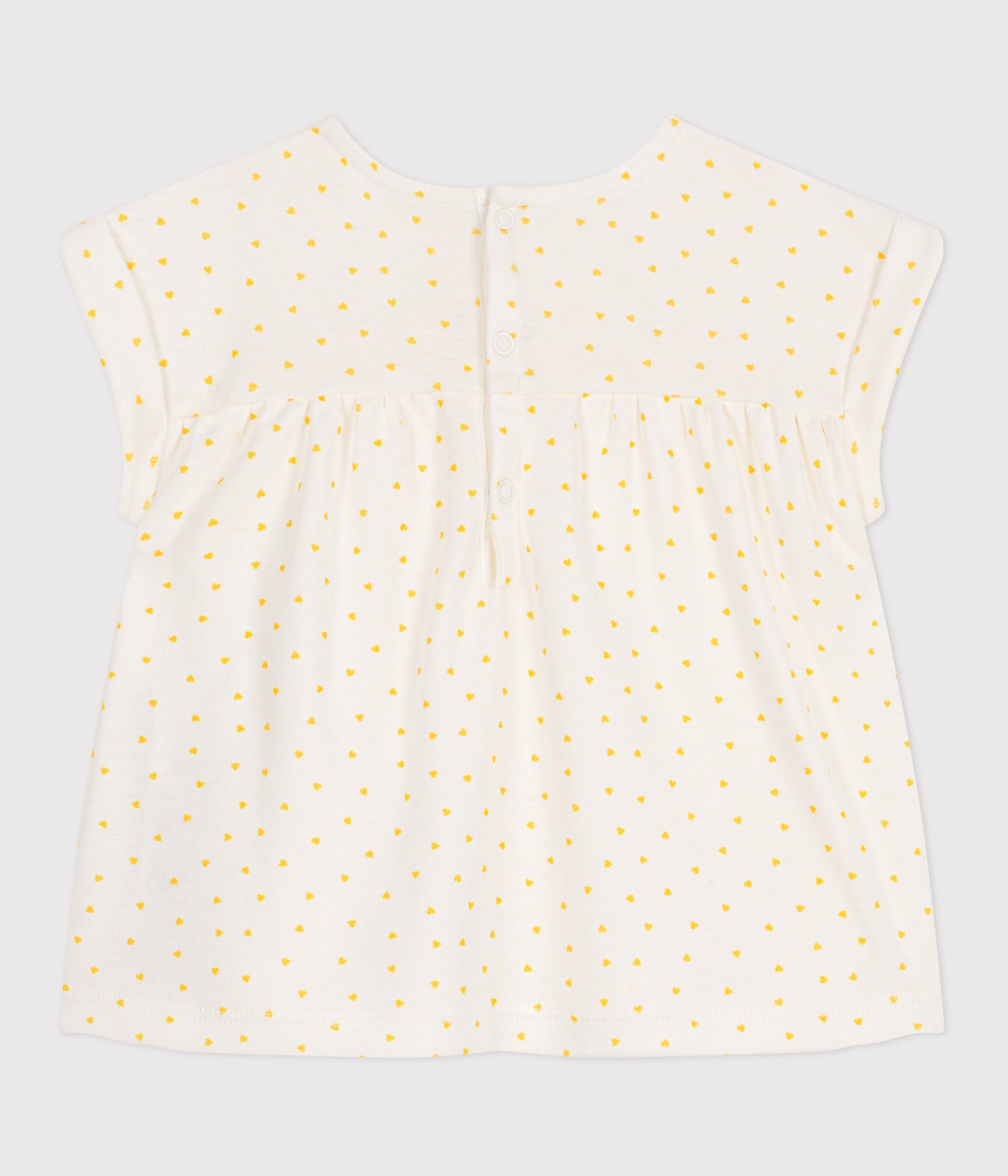 Kortærmet bluse til baby med mini-hjerteprint