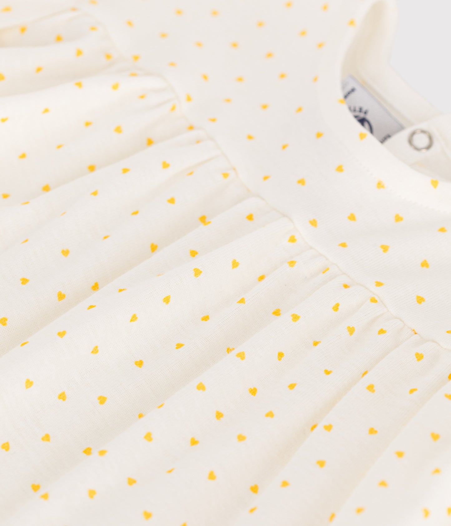Kortærmet bluse til baby med mini-hjerteprint