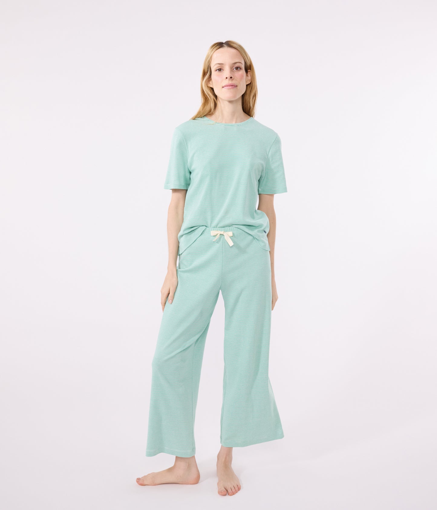 Pyjamas til kvinder - grønne striber