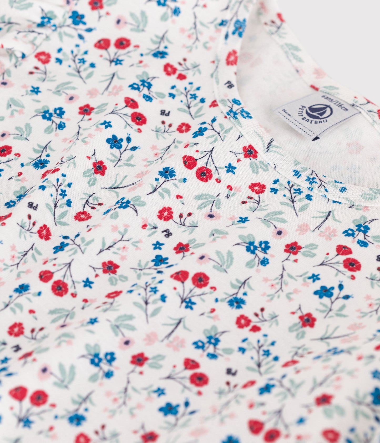 T-shirt i bomuld med blomster til børn
