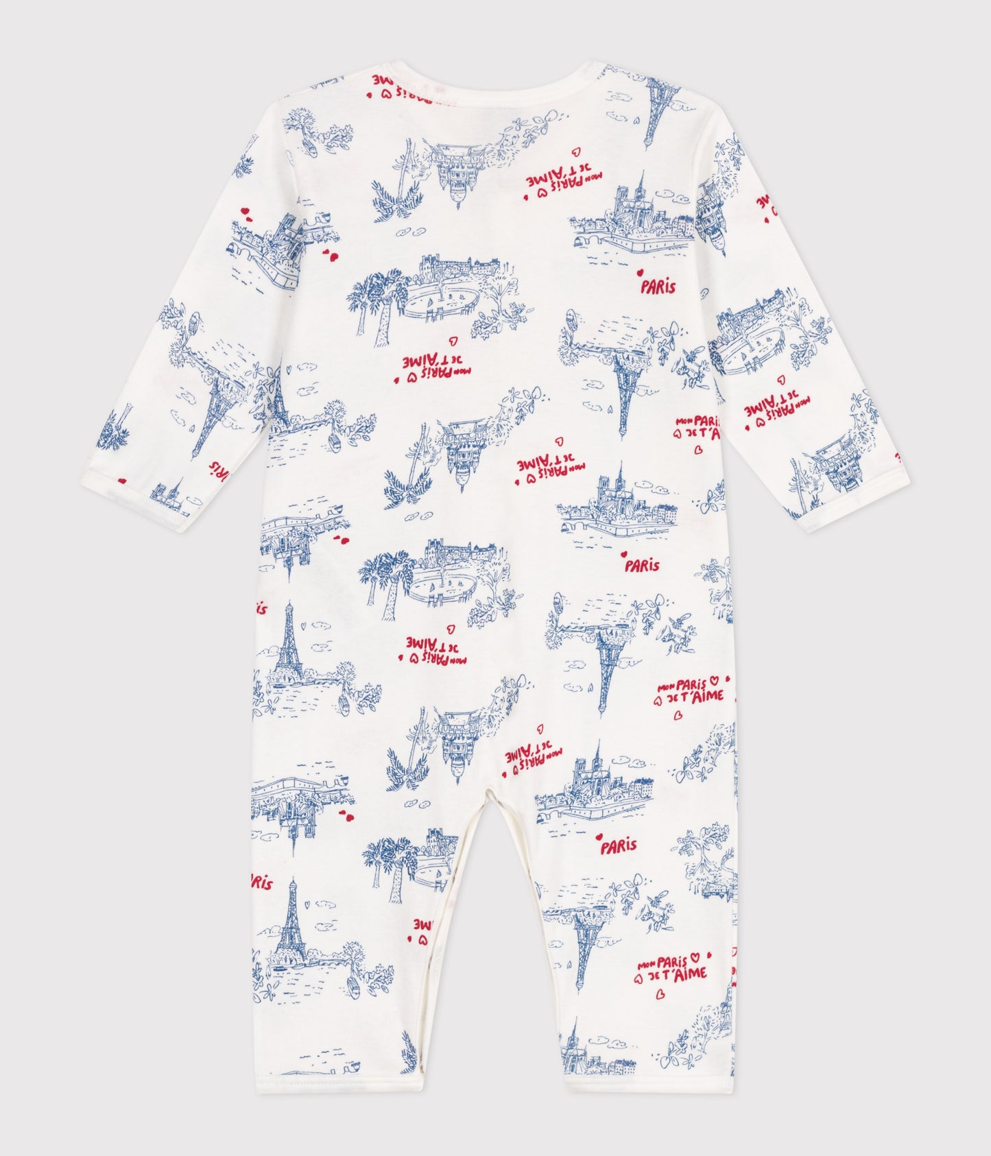 Pyjamas uden fødder til baby med Paris motiv