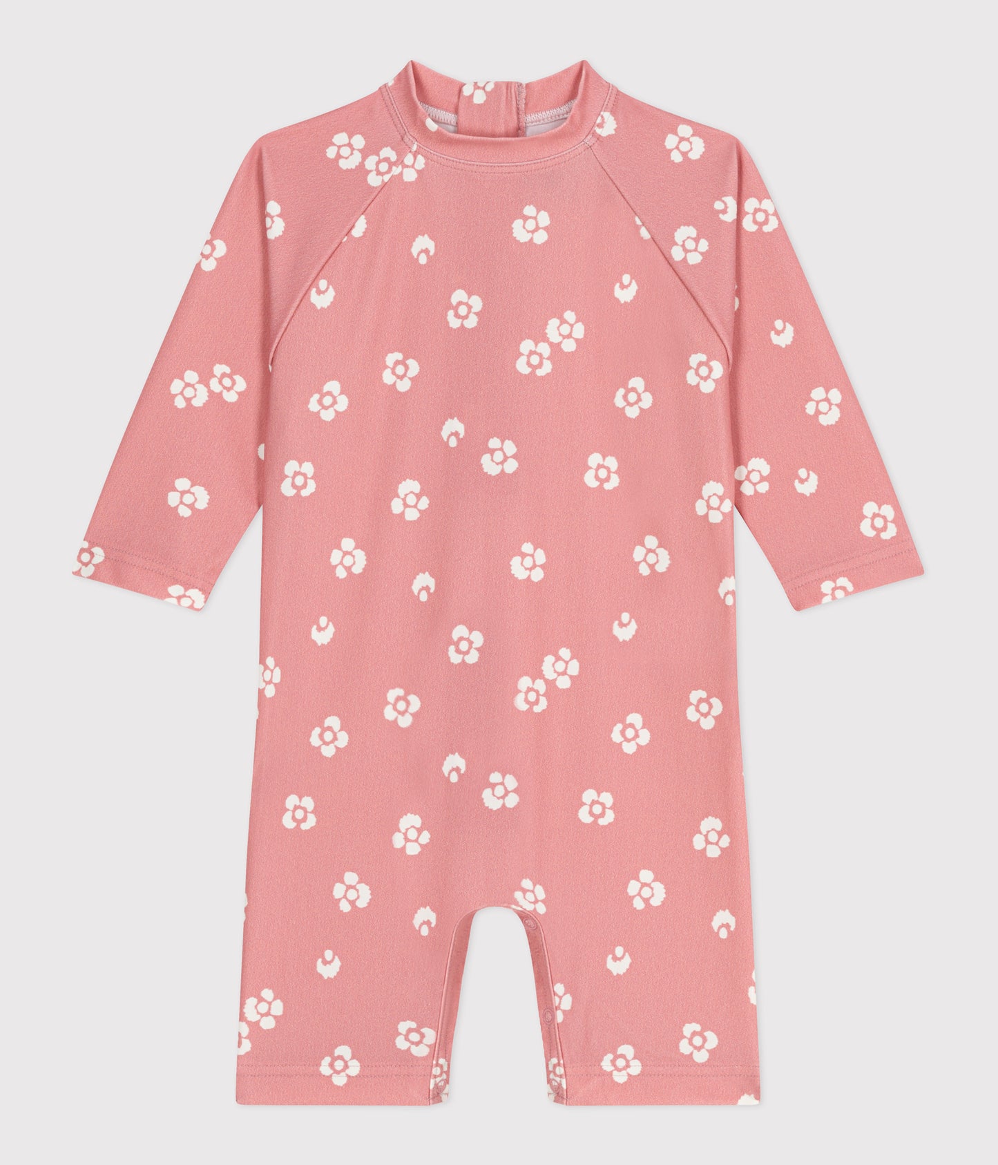 UV-beskyttende badedragt med blomsterprint til baby