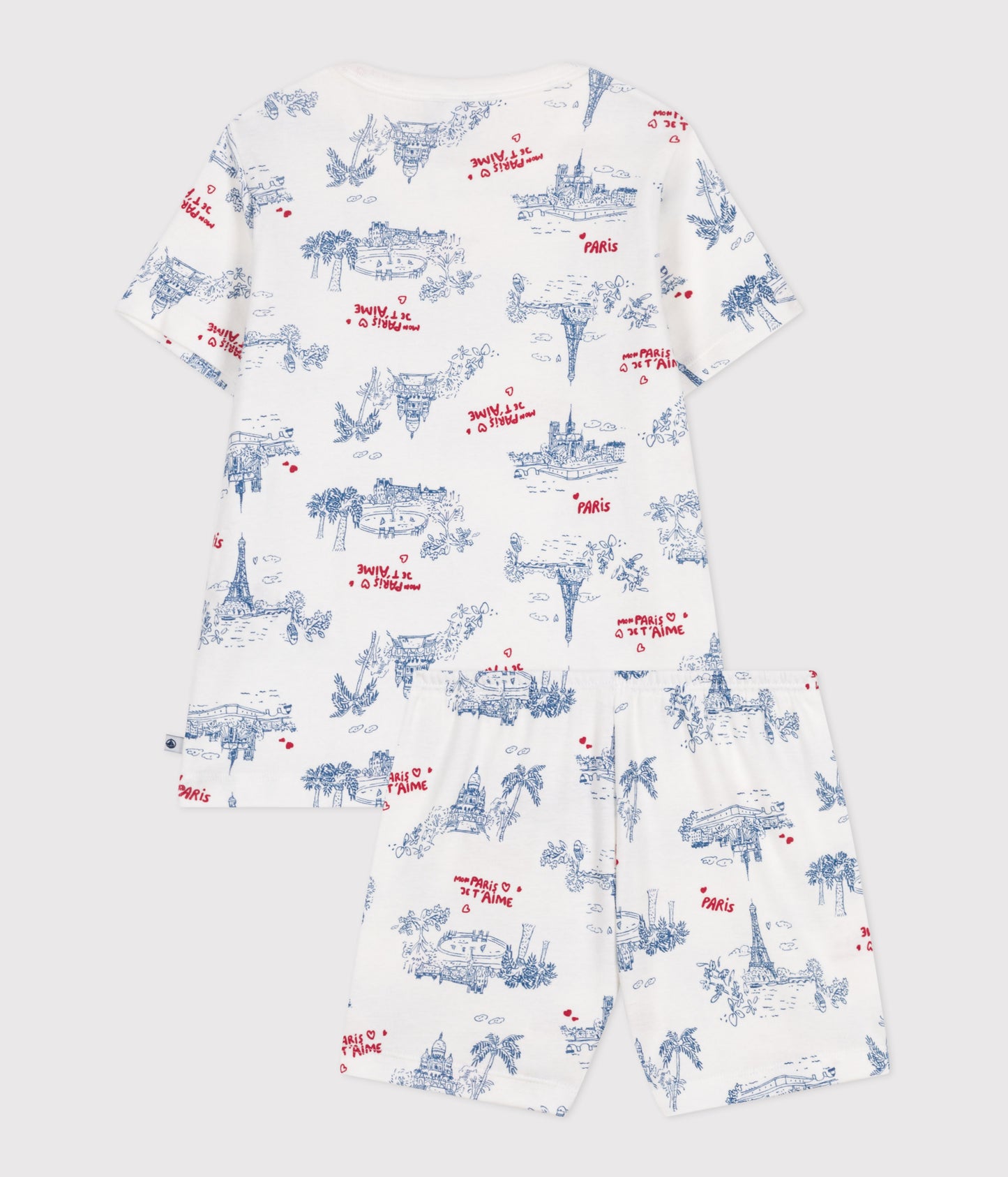 Kortærmet pyjamas til børn "Mon Paris Je T'aime"