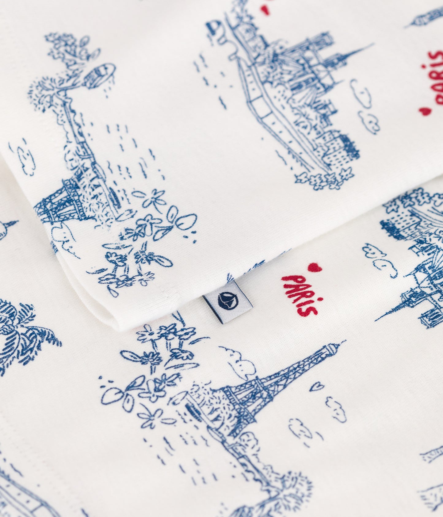 Kortærmet pyjamas til børn "Mon Paris Je T'aime"