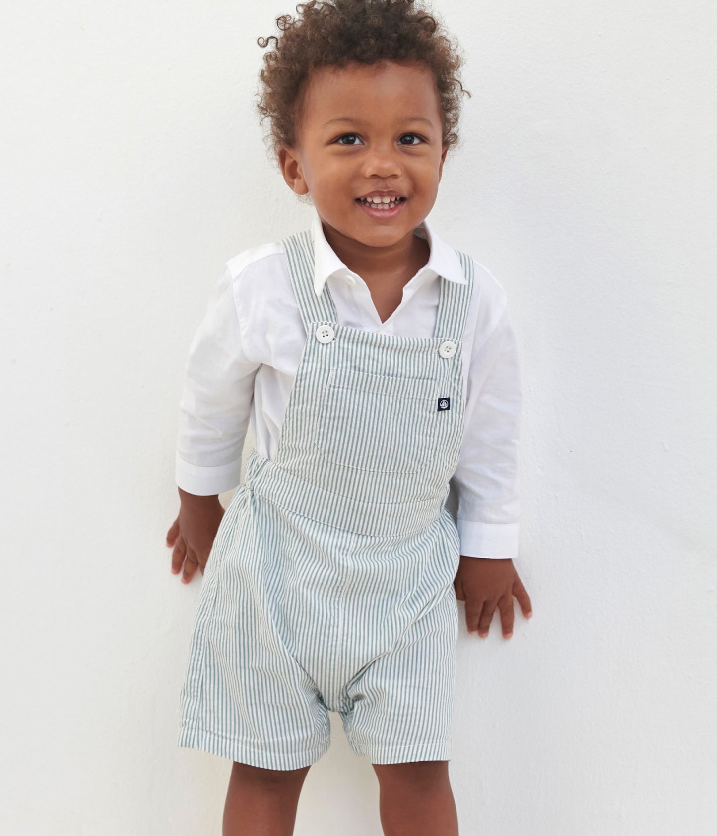 Overalls til baby med korte ben - striber