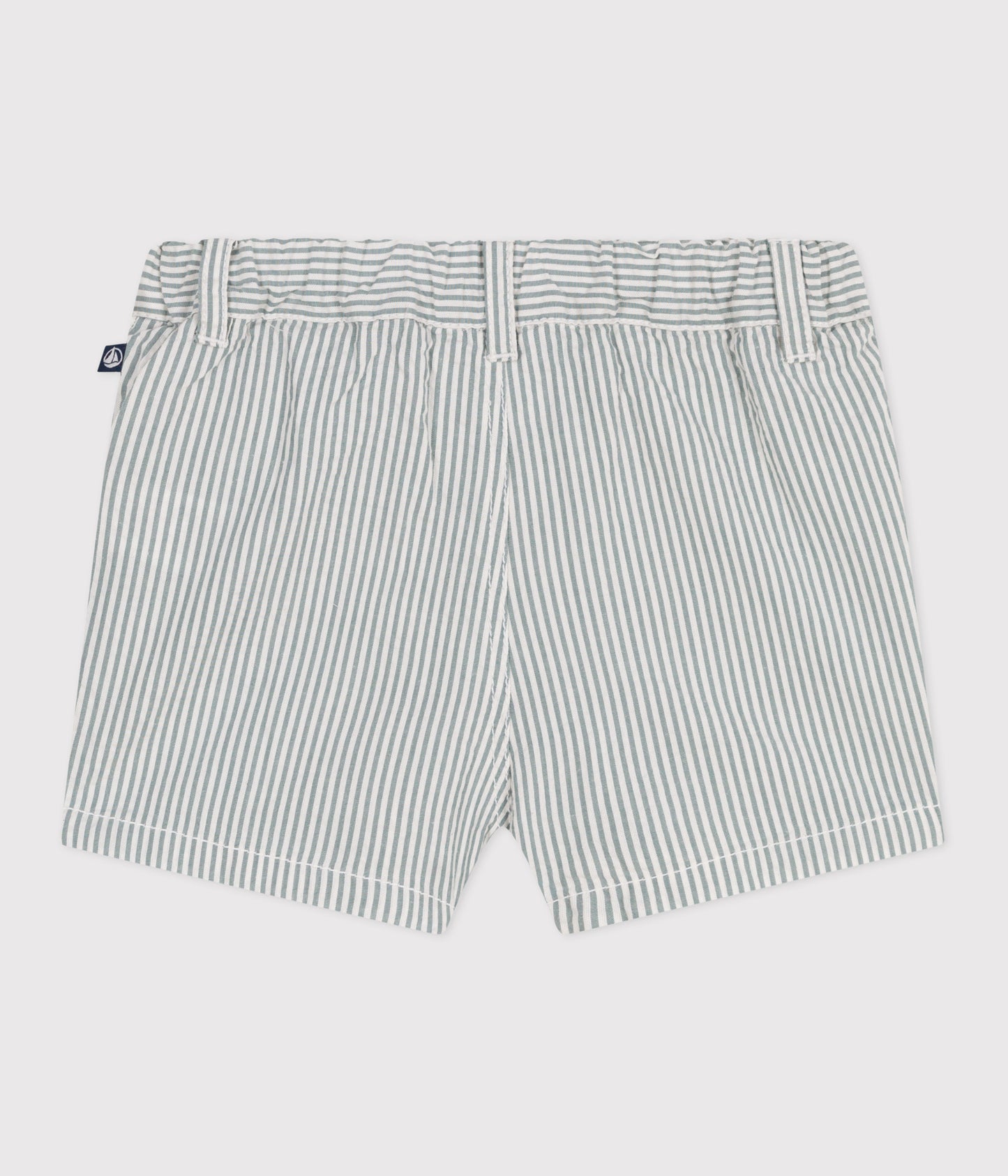 Seersucker-shorts til baby - striber