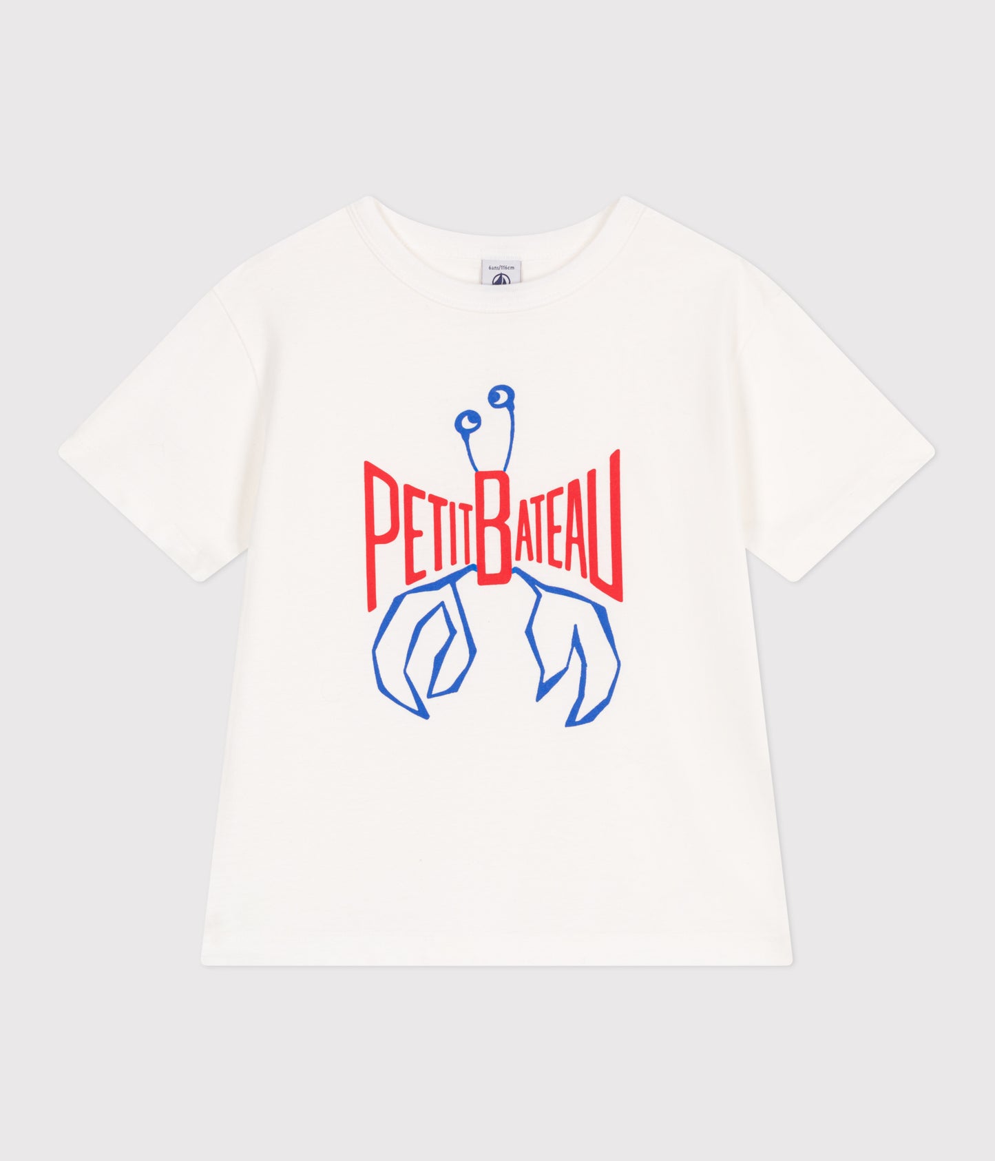 T-shirt i bomuld med print til børn - hvid