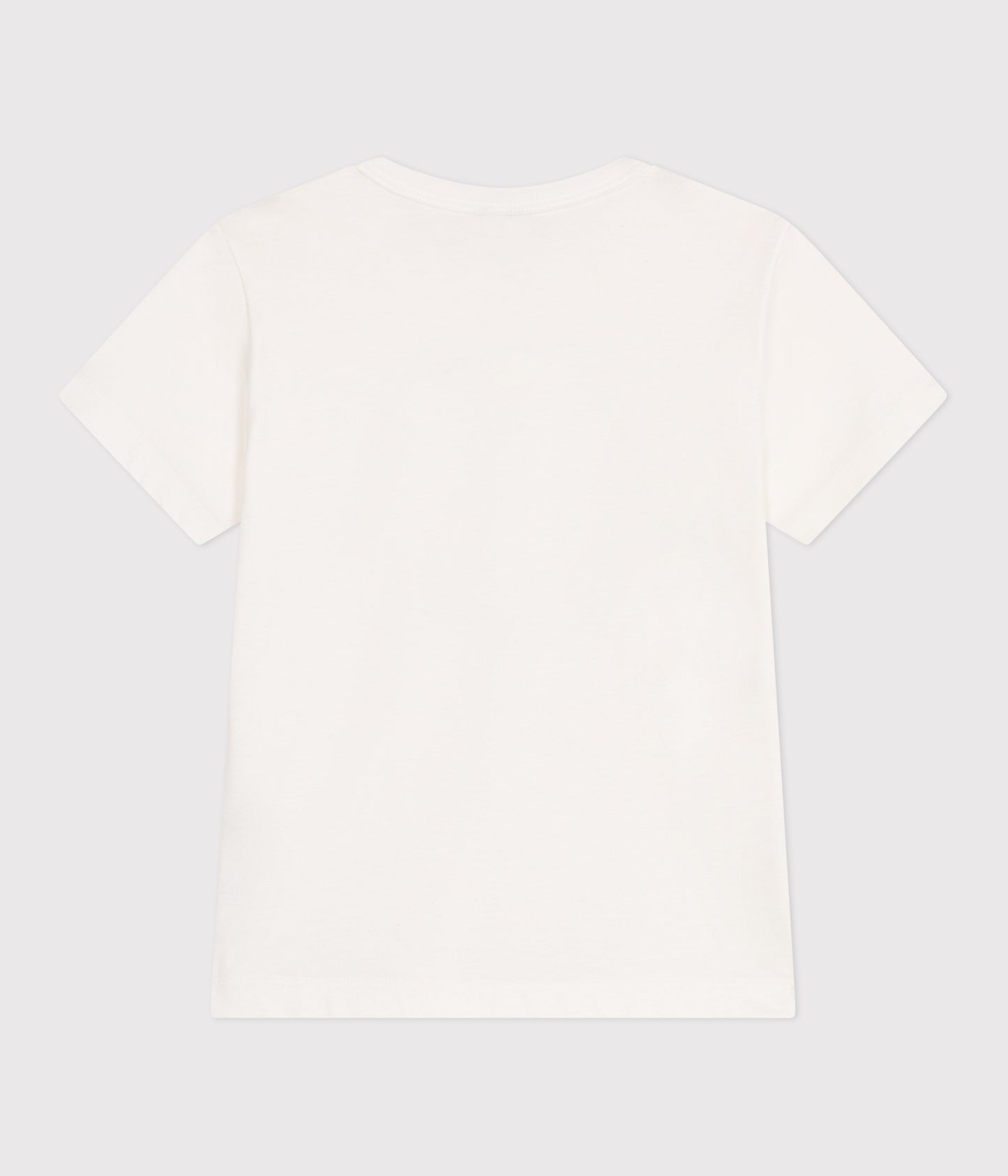 T-shirt i bomuld til børn - hvid med blåt print