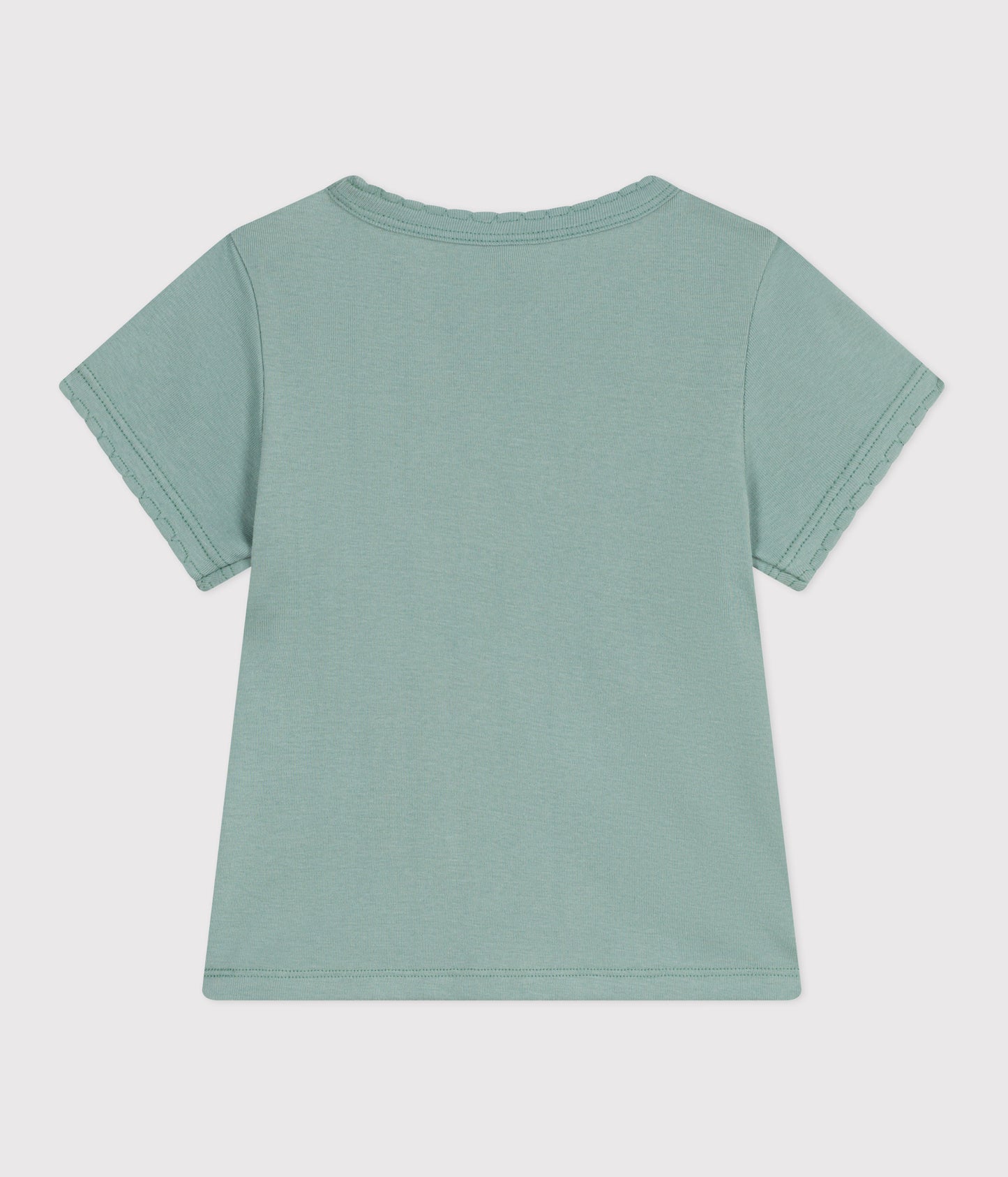 T-shirt i bomuld til piger - grøn