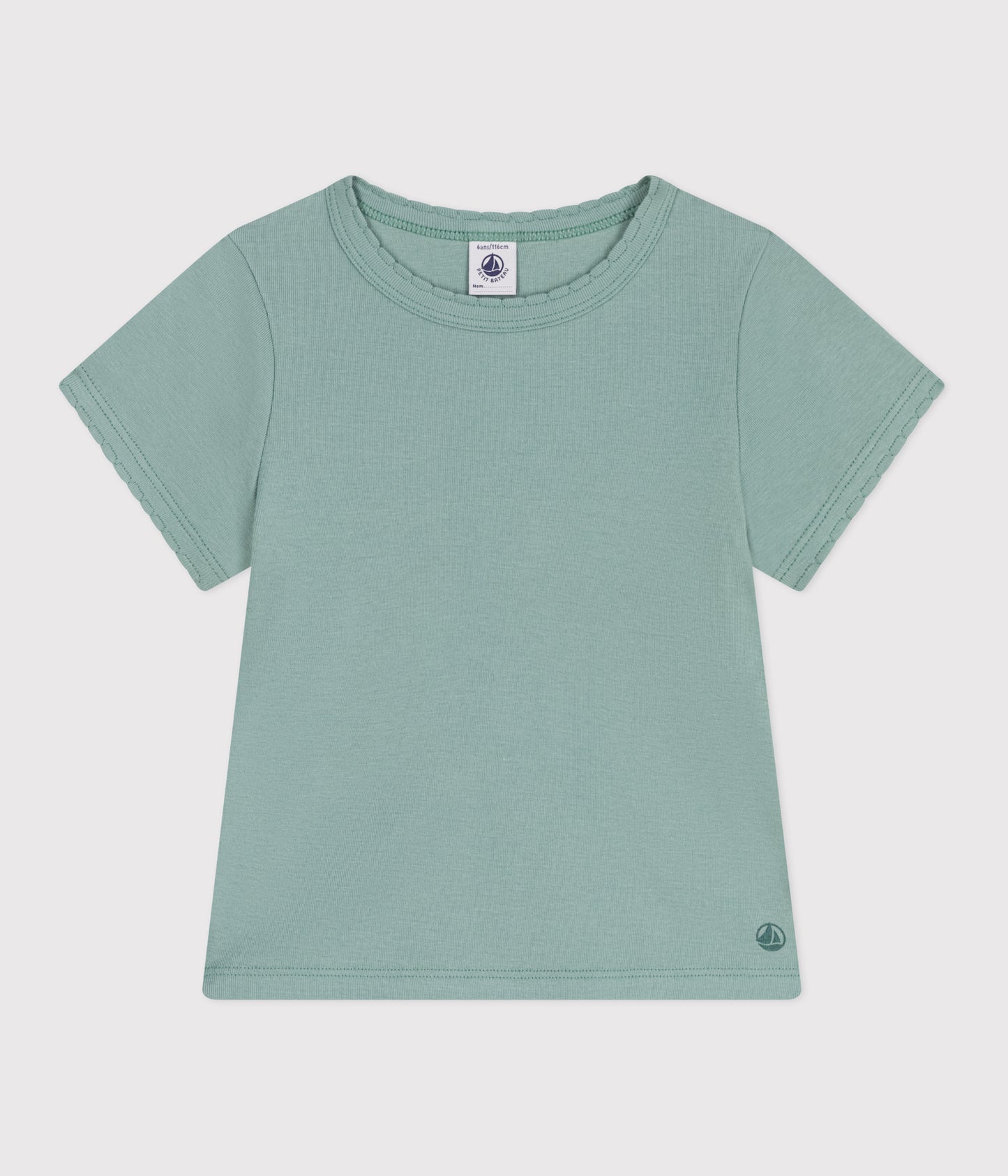 T-shirt i bomuld til piger - grøn