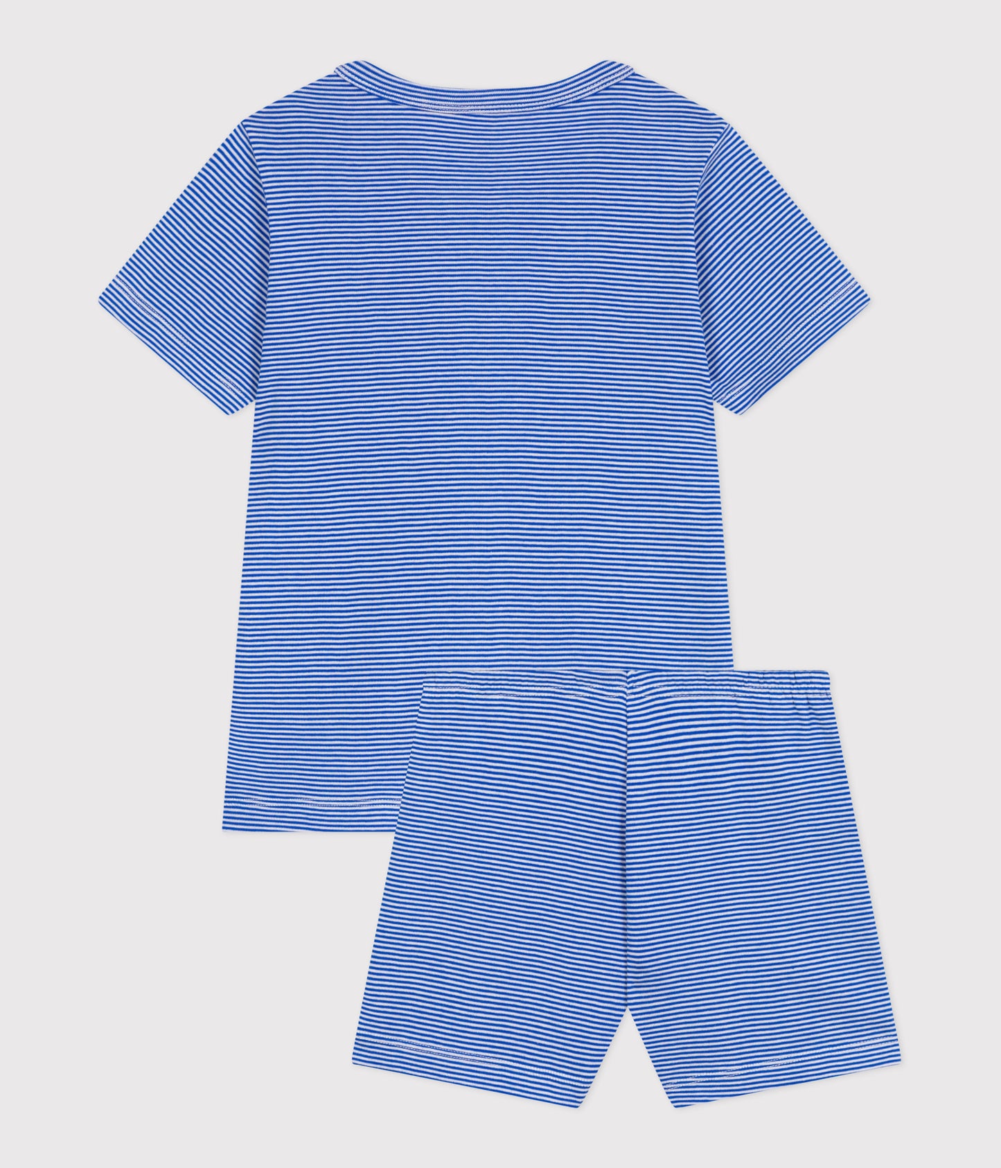 Kortærmet pyjamas til børn med blå striber