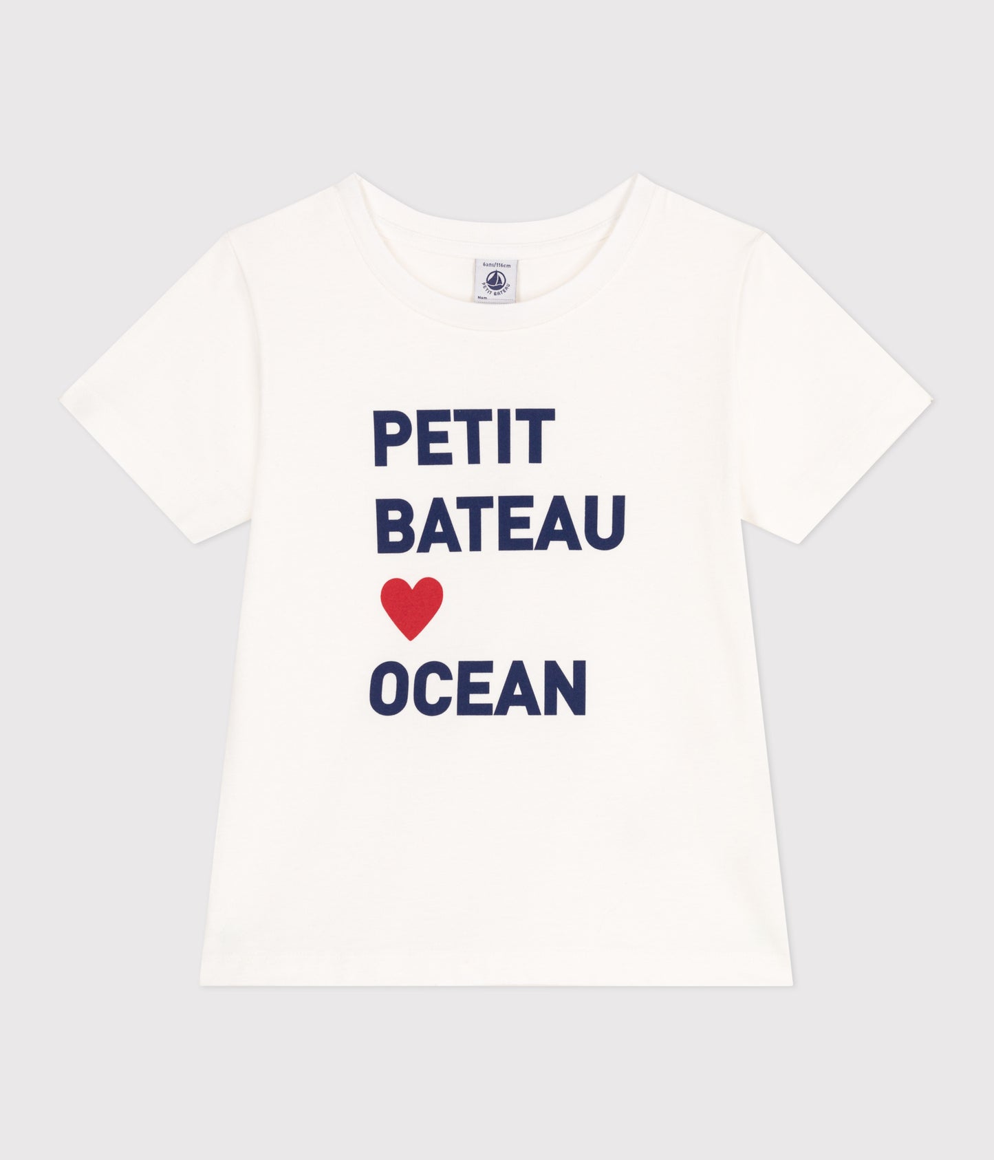 T-shirt <3 ocean til børn - hvid