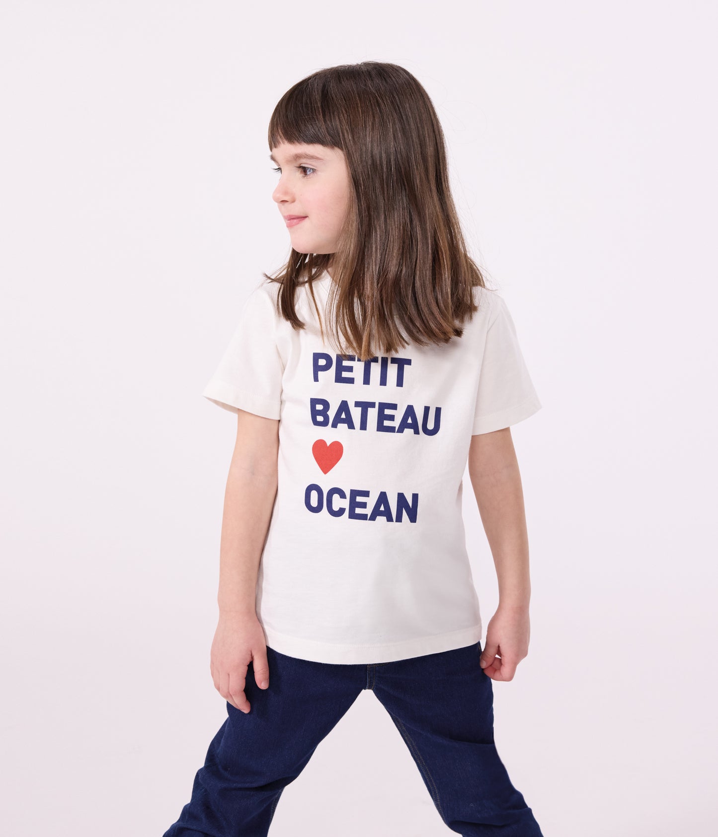 T-shirt <3 ocean til børn - hvid