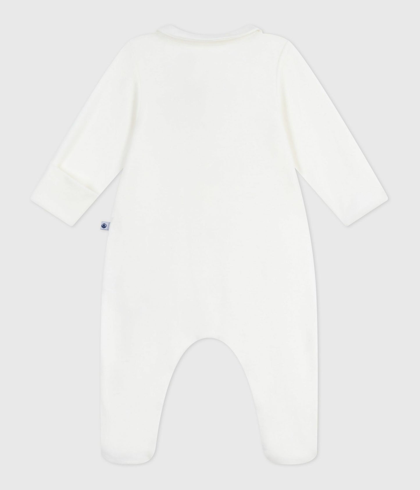 Pyjamas i velour til baby - hvid