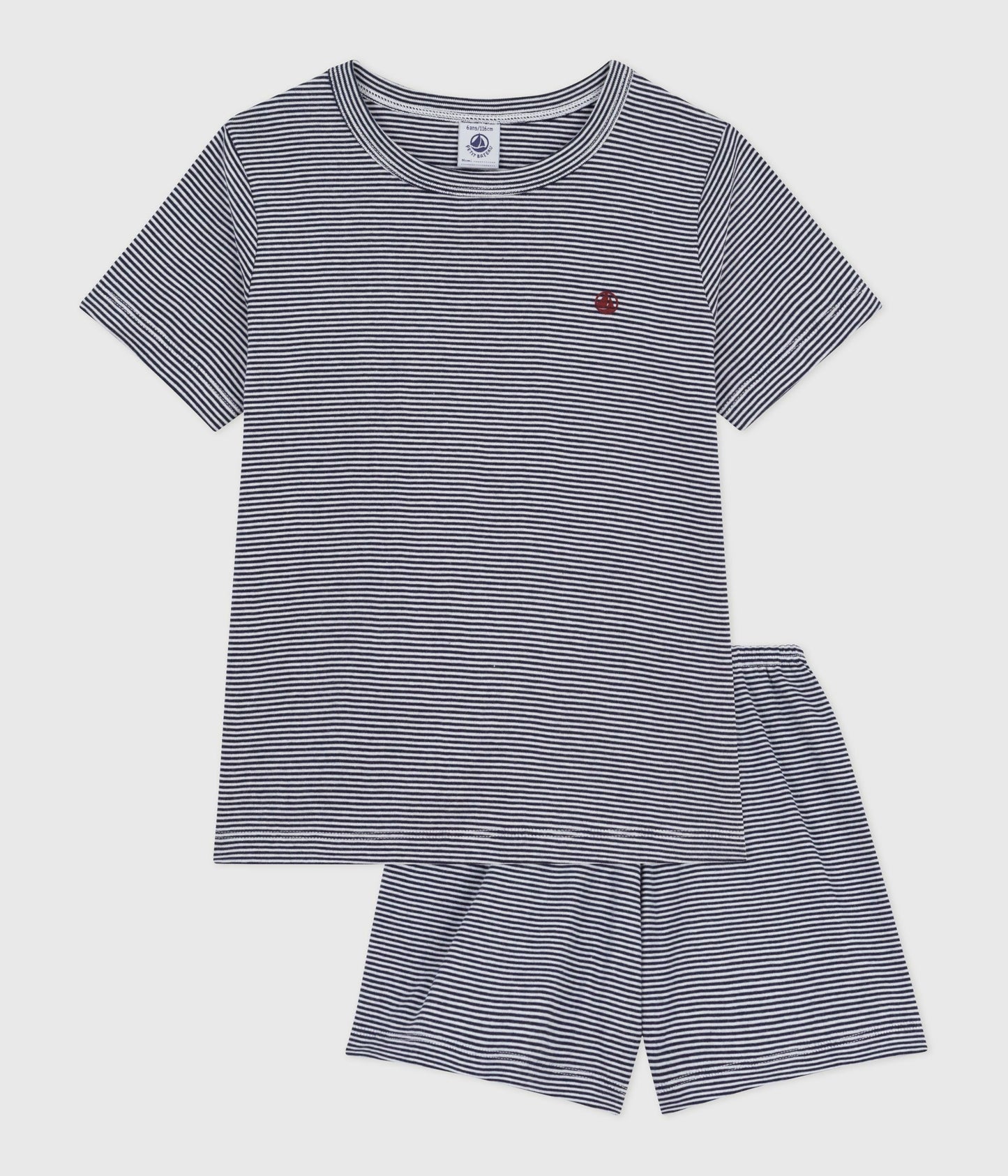 Kortærmet pyjamas til børn med striber