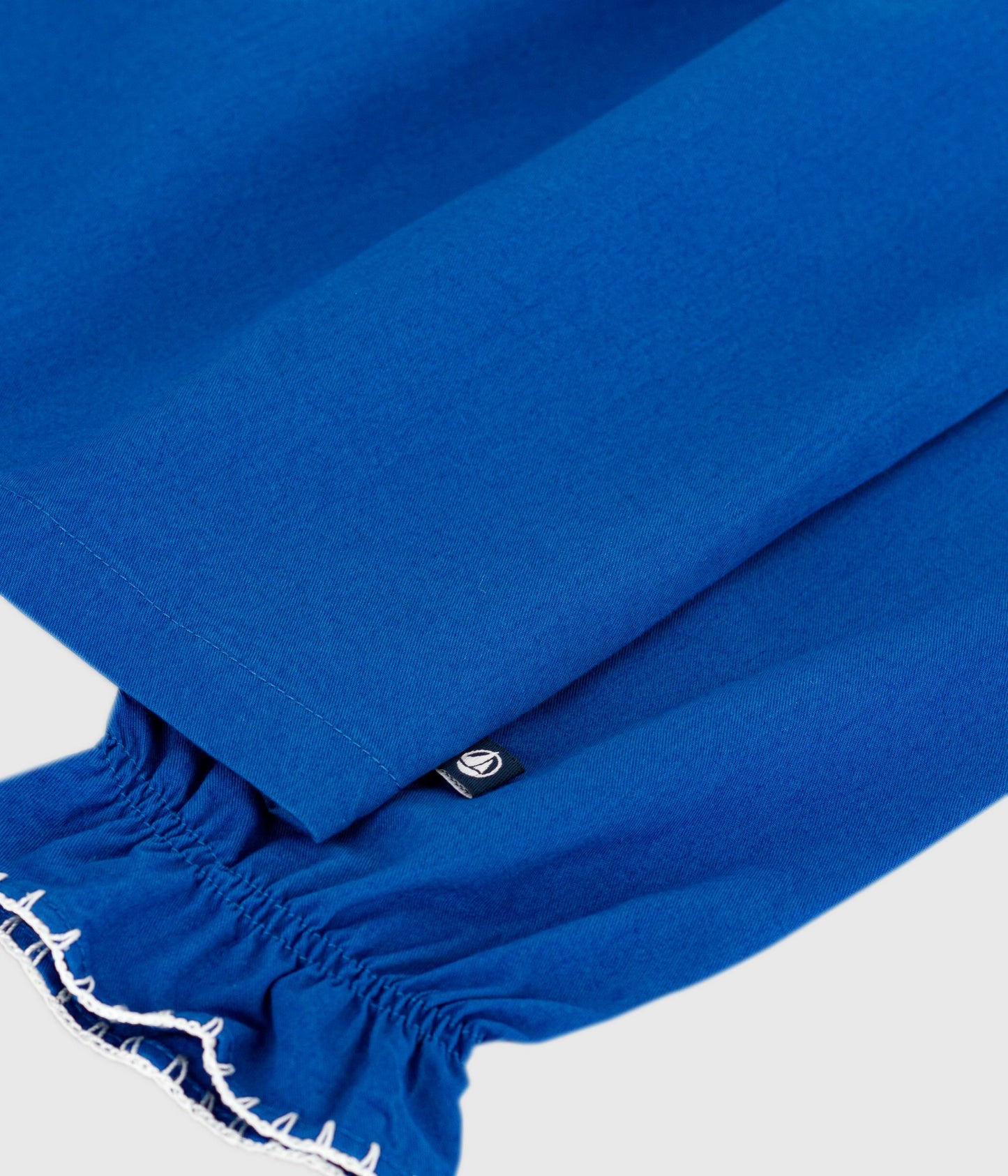 Bluse i blå twill til piger