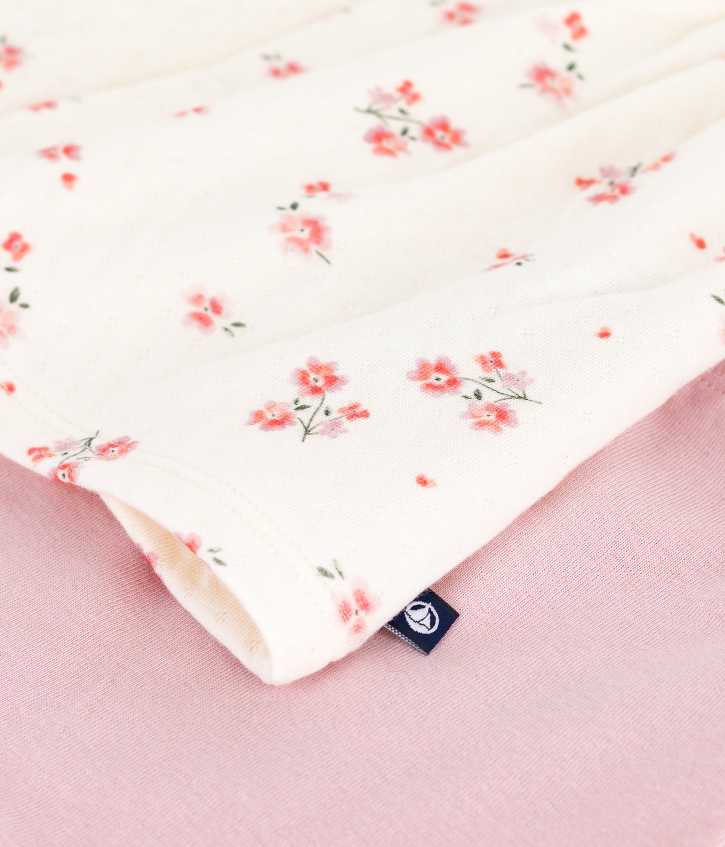 Sæt med blomsterkjole og lyserøde leggins til baby