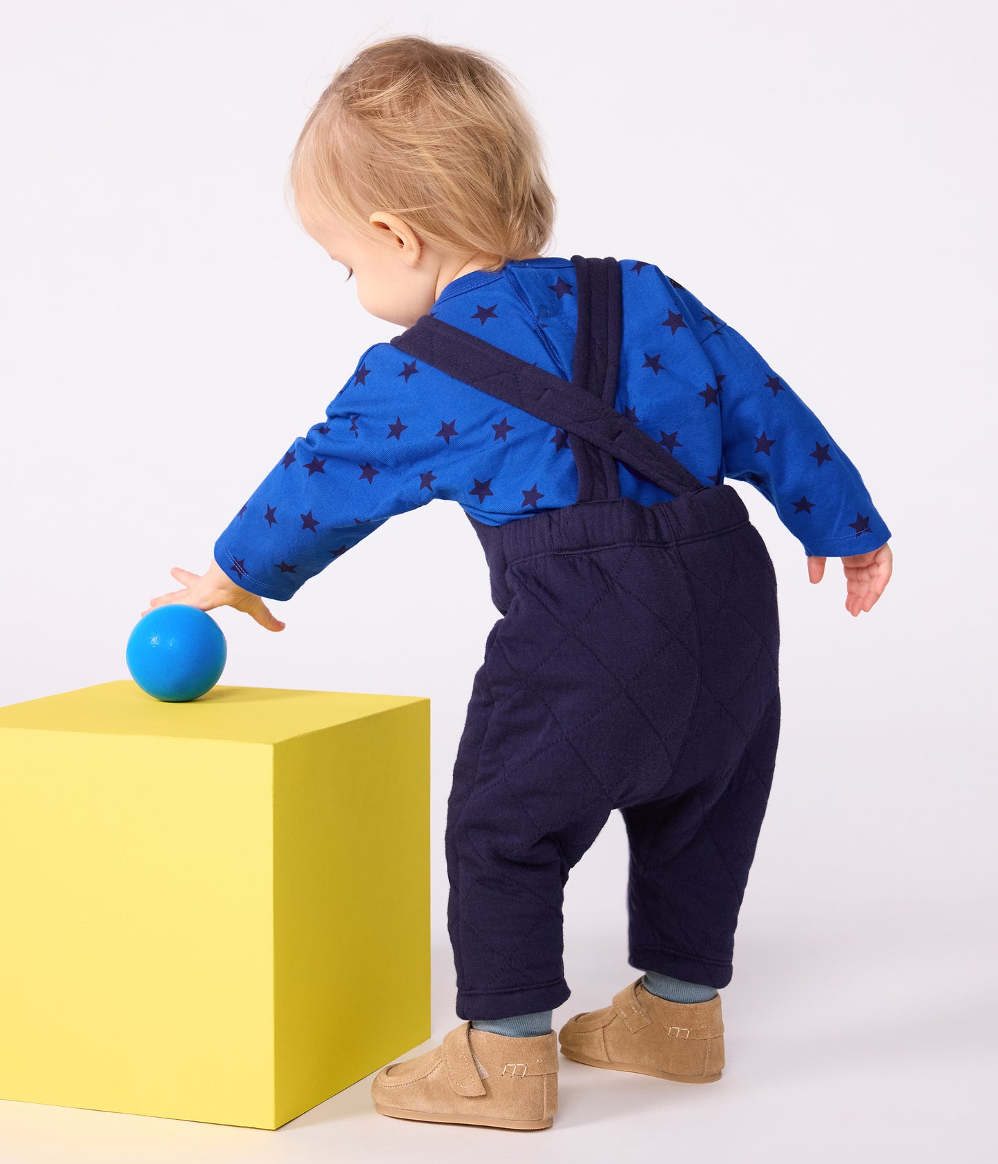 Vatterede overalls til baby - mørkeblå