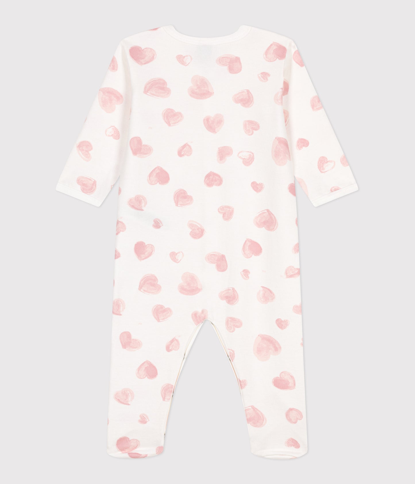 Pyjamas i bomuld med lyserøde hjerter