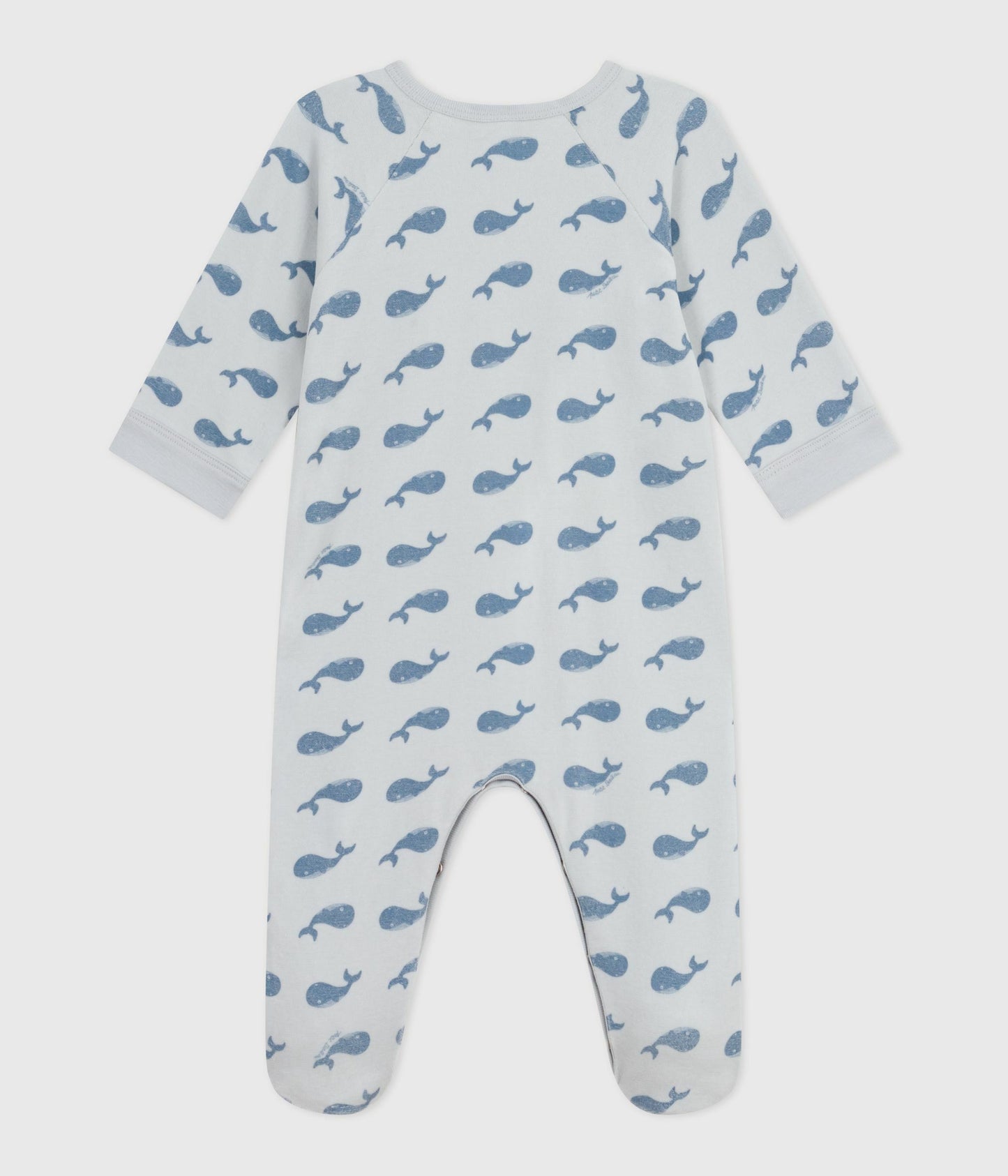 Pyjamas i velour med hvalprint