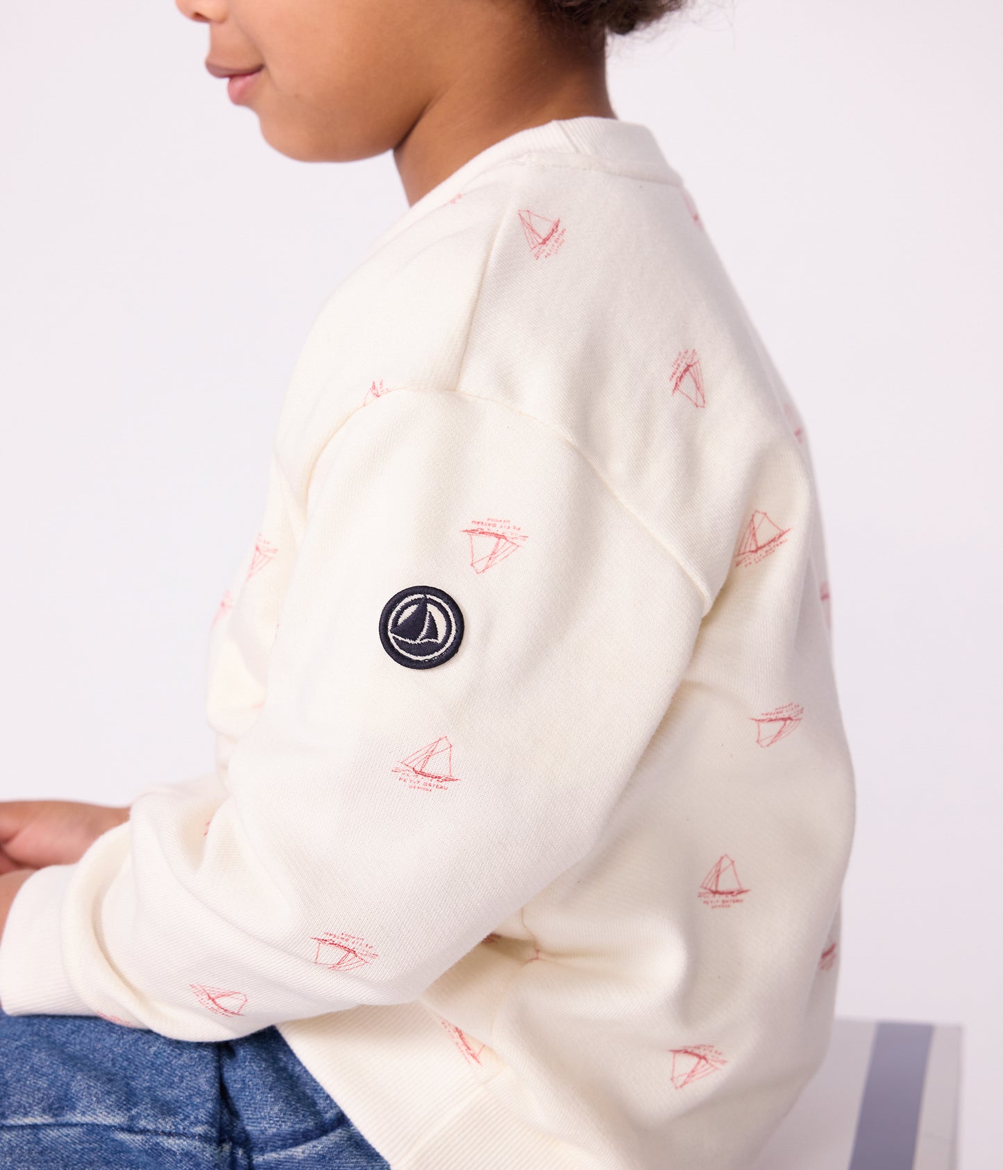 Sweatshirt i bomuld til børn med små både