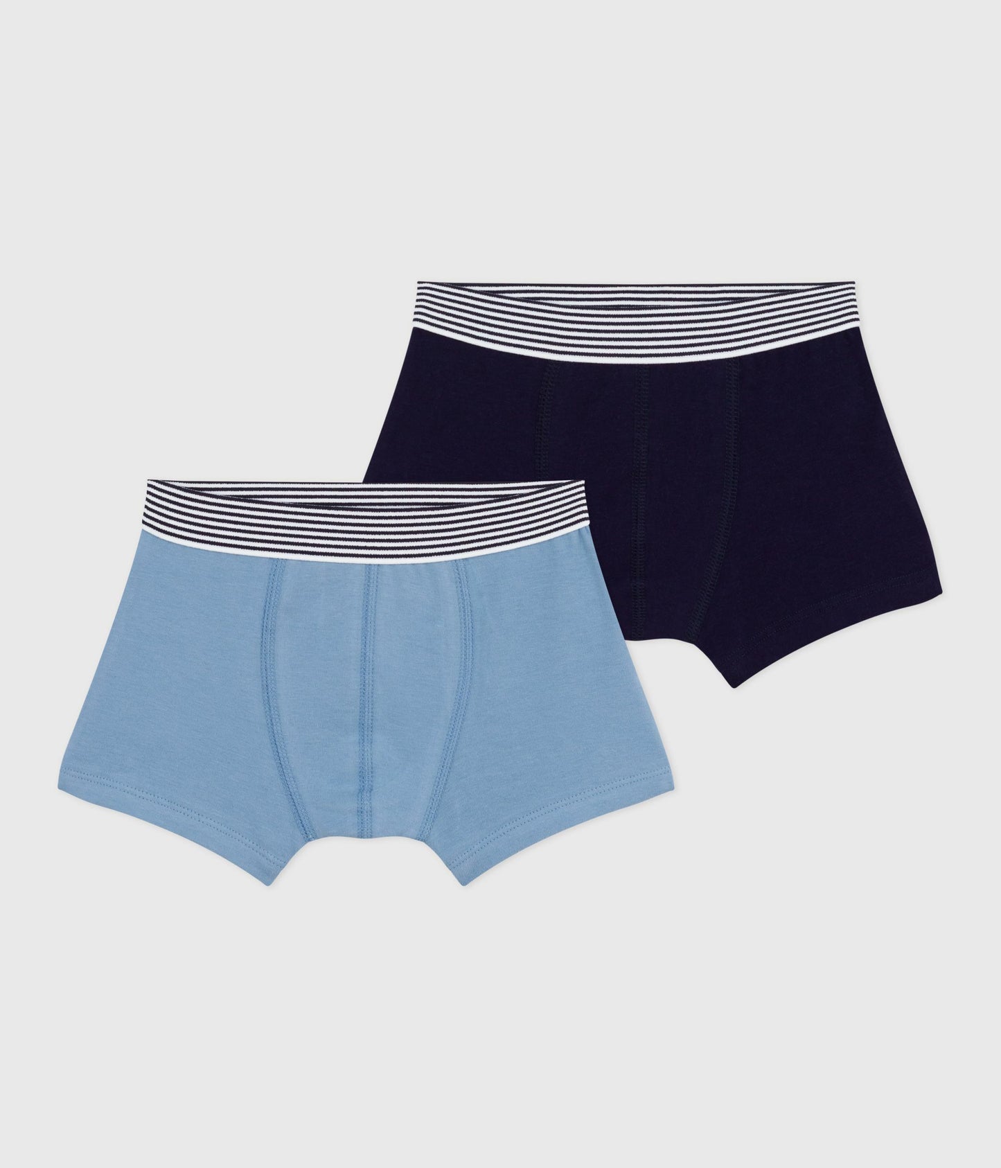 2-pak boxershorts i bomuld blå/sort