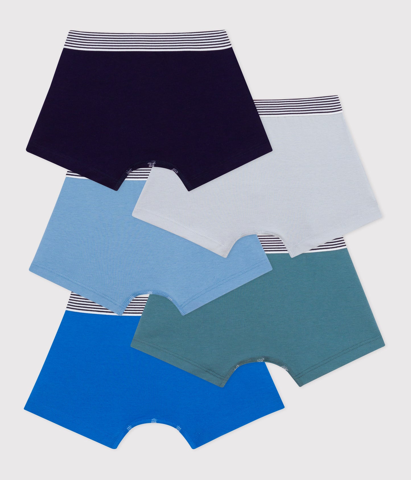 5-pak boxershorts i ensfarvet bomuld