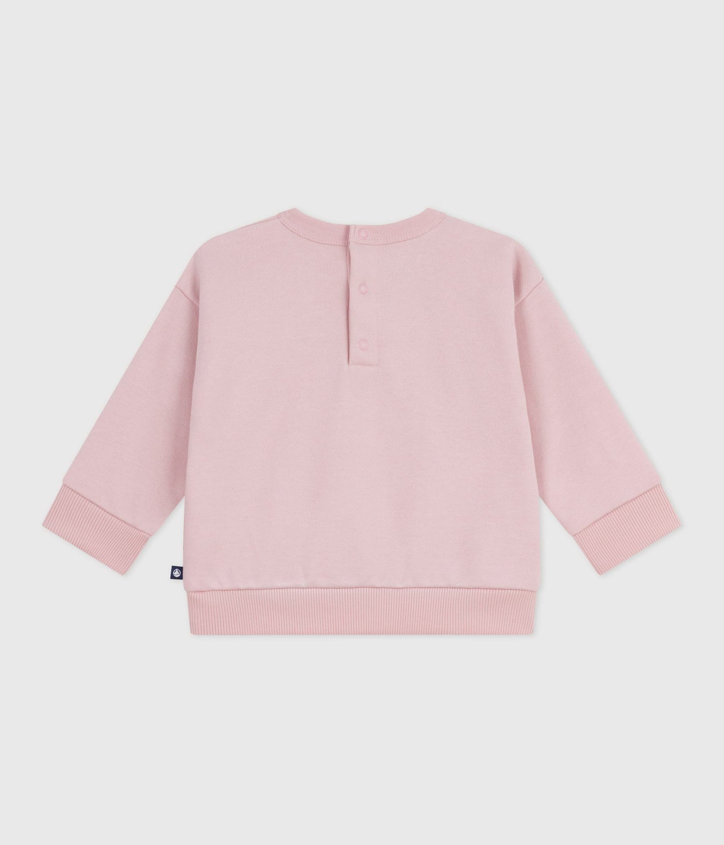Sweatshirt i lyserød bomuld til baby