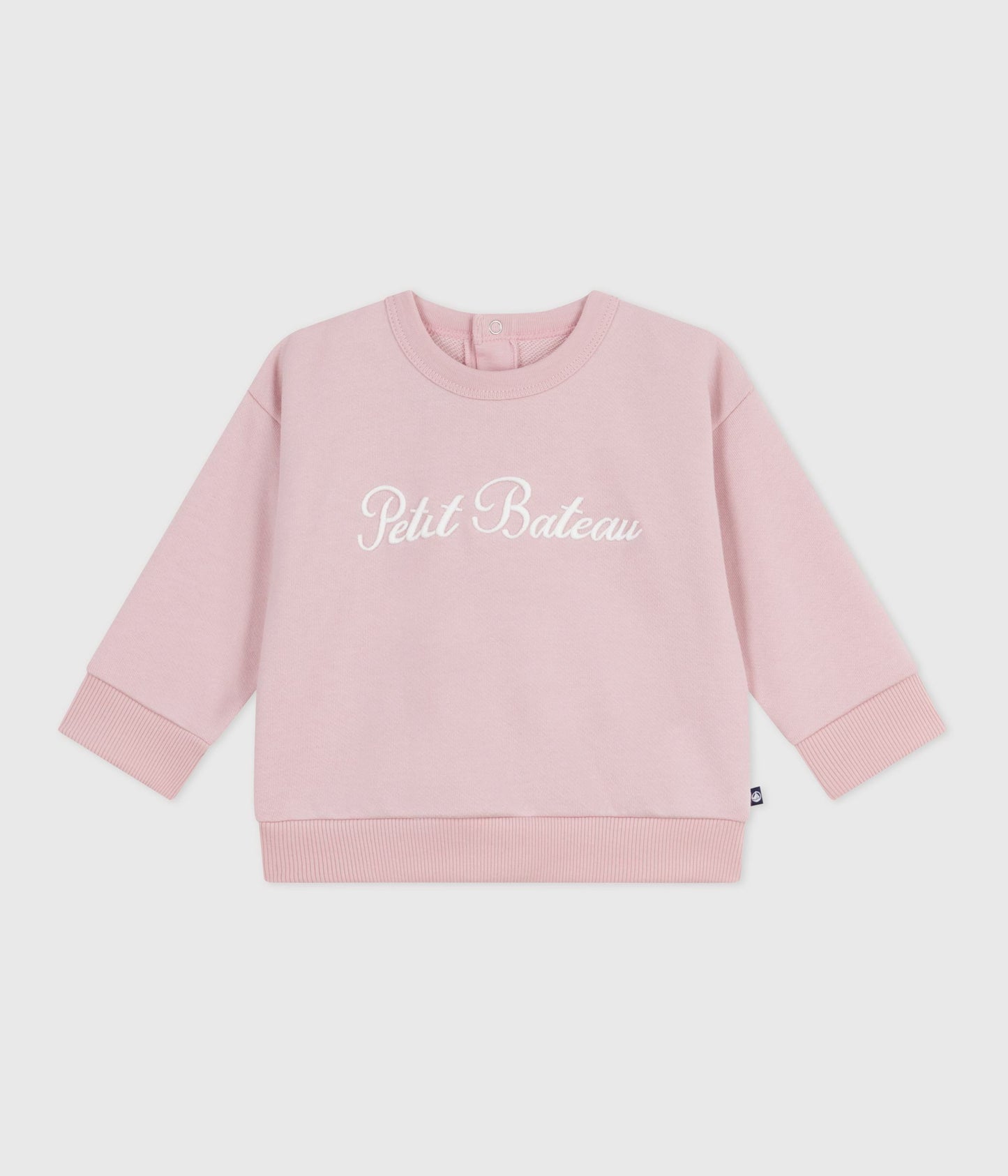 Sweatshirt i lyserød bomuld til baby