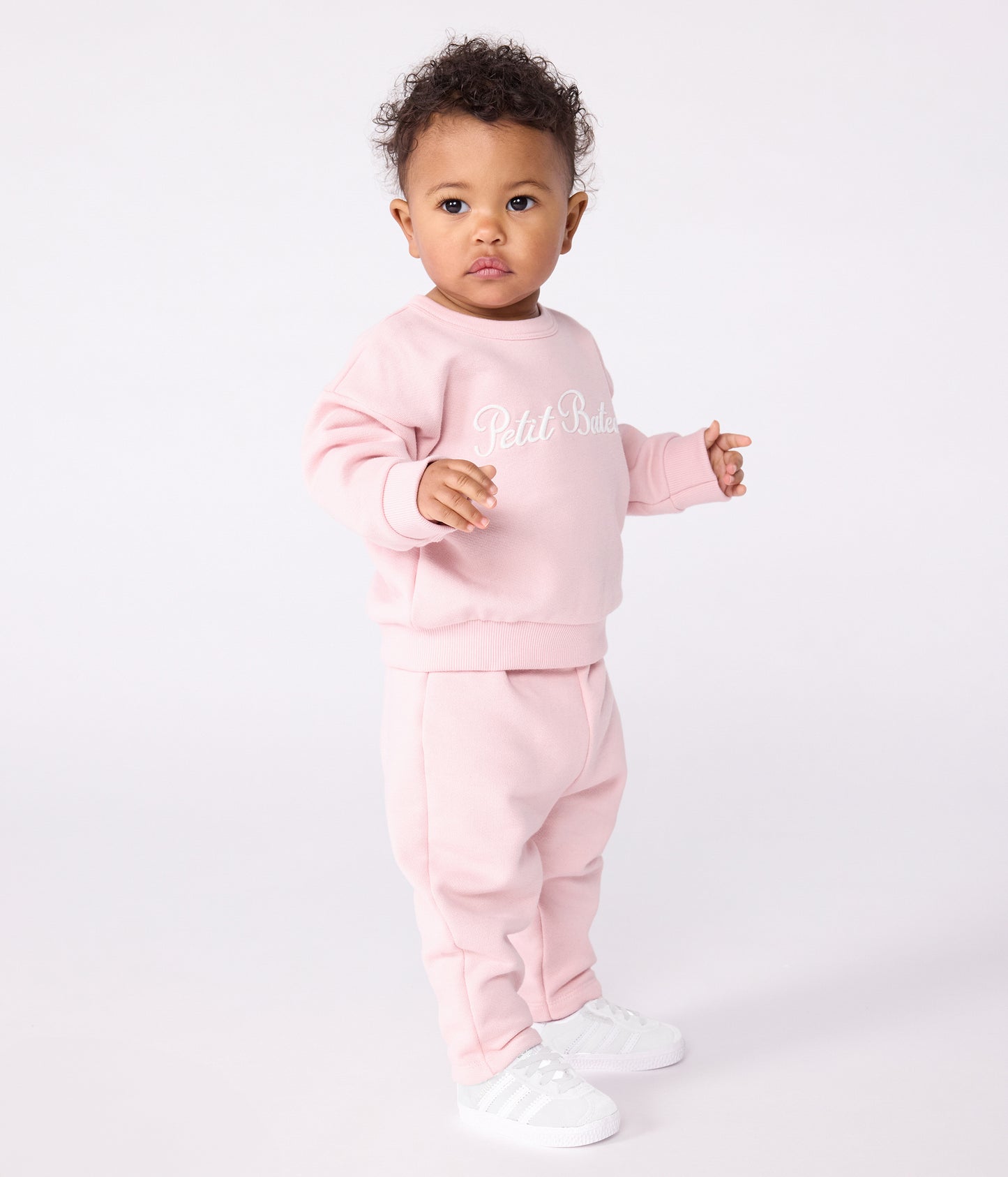 Sweatshirt i lyserød bomuld til baby