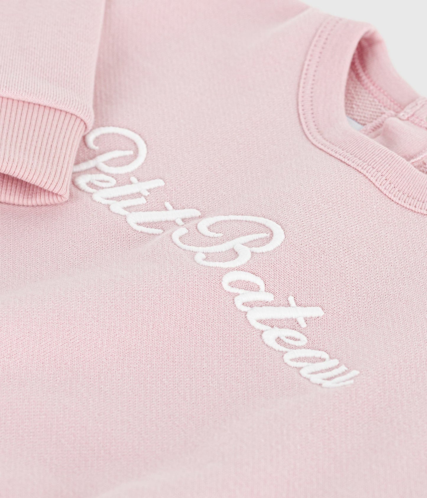 Sweatshirt i lyserød bomuld til baby