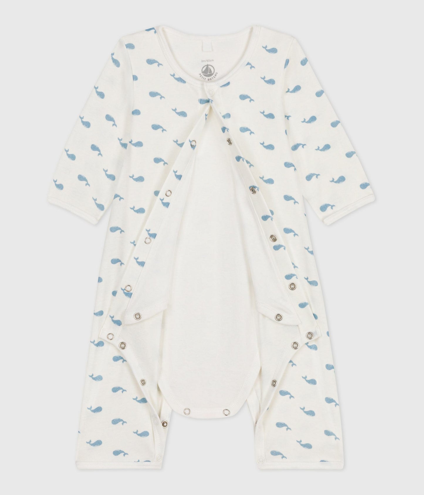 Pyjamas uden fødder til baby med små hvaler