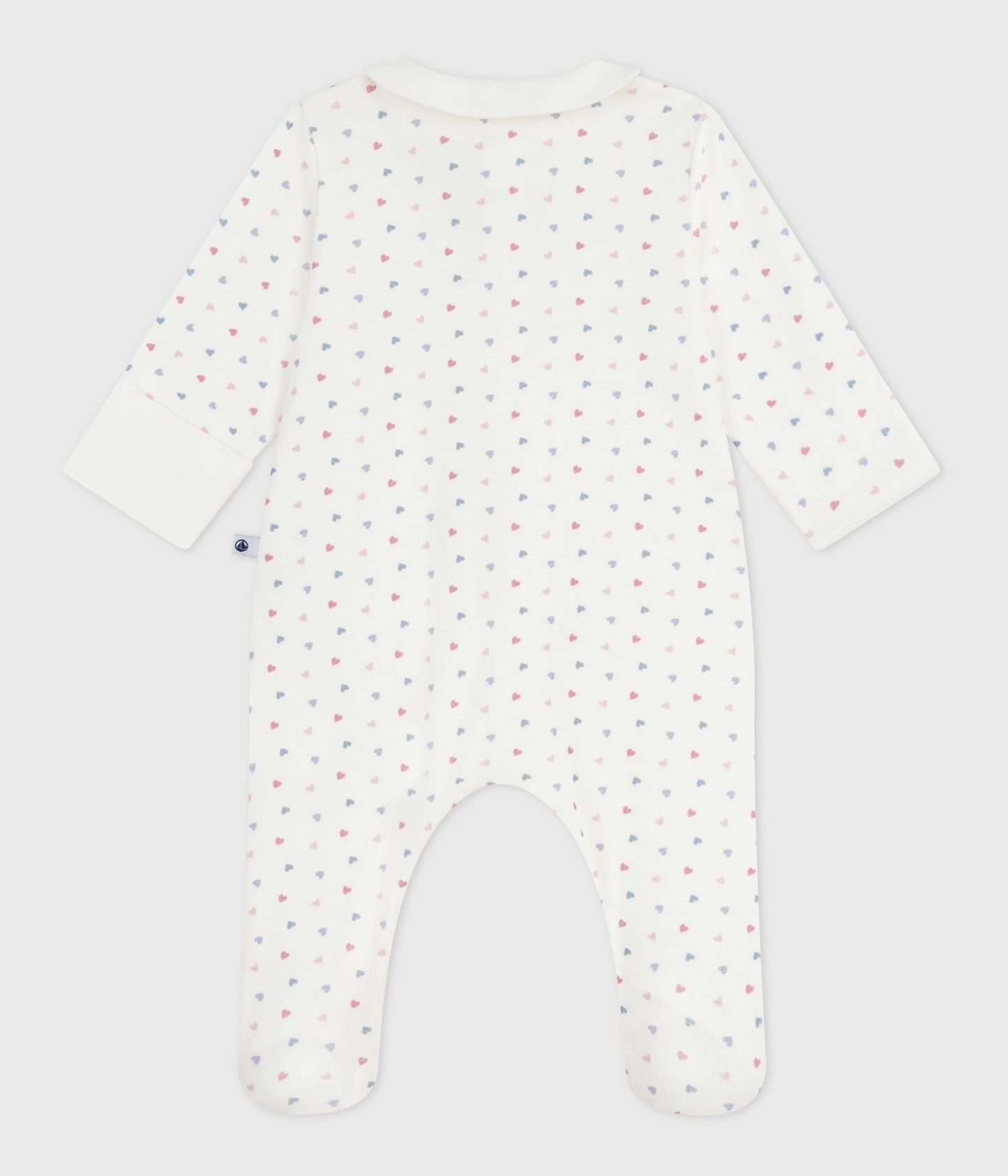 Pyjamas i bomuld til baby med små multifarvede hjerter