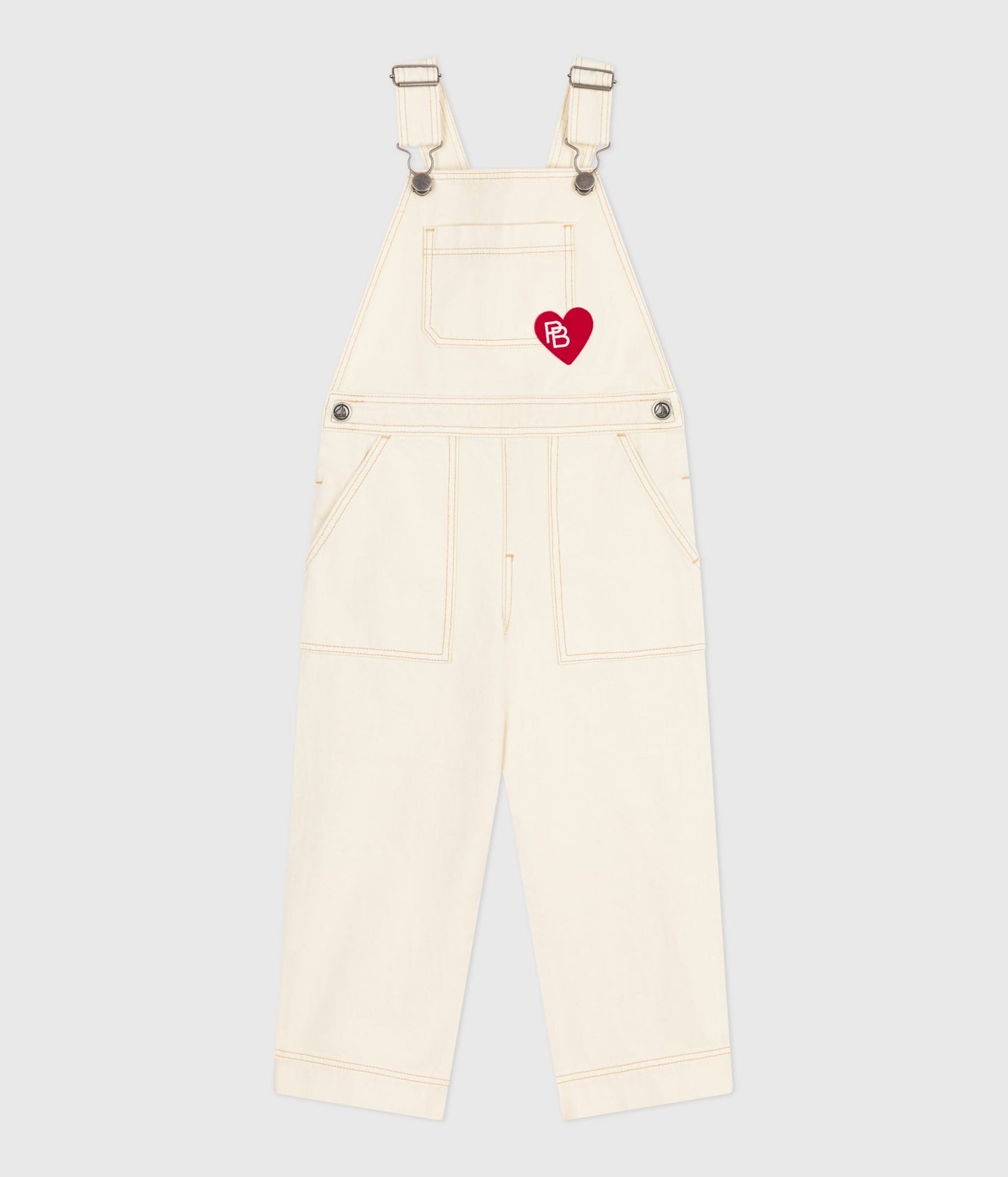 Overalls i hvid denim til piger