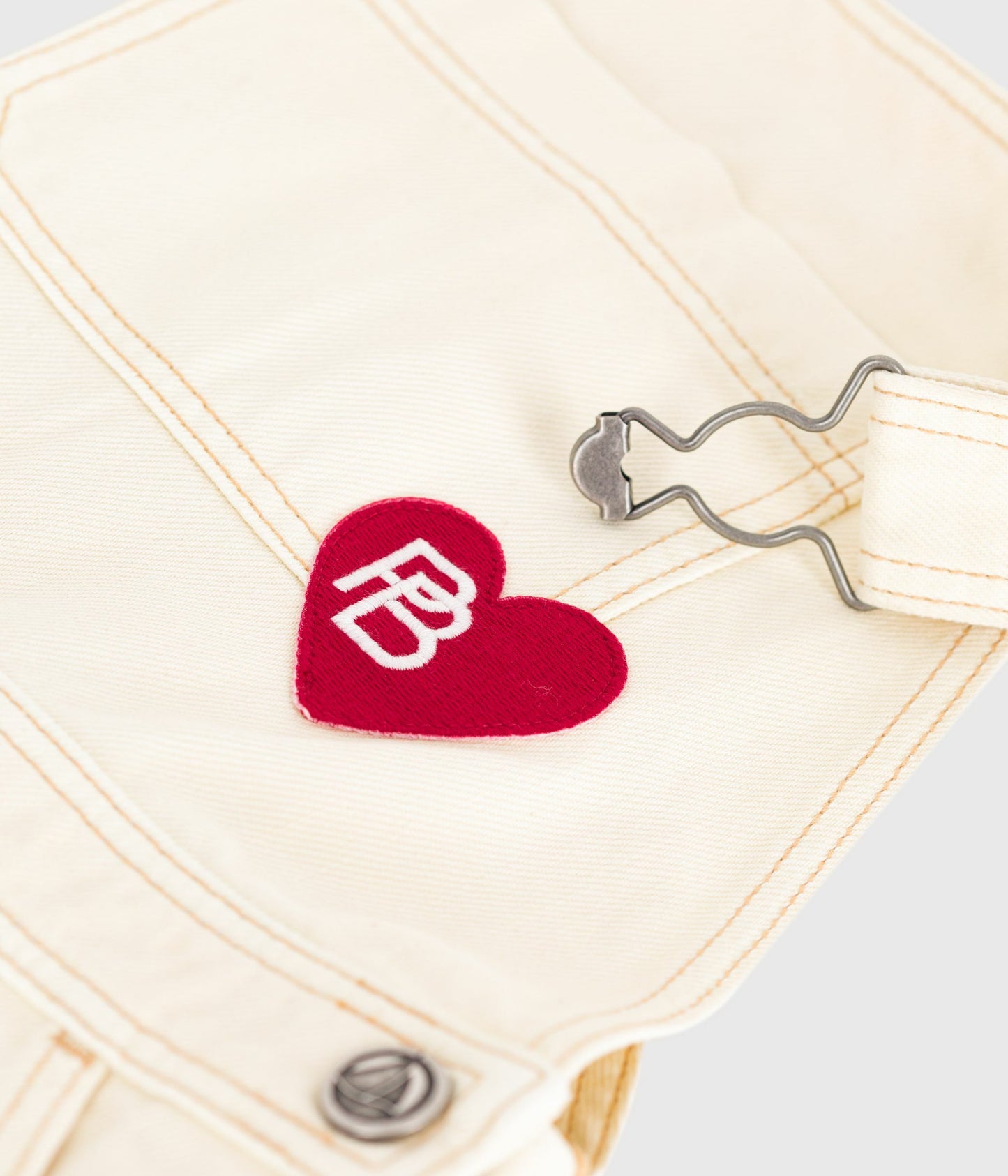 Overalls i hvid denim til piger