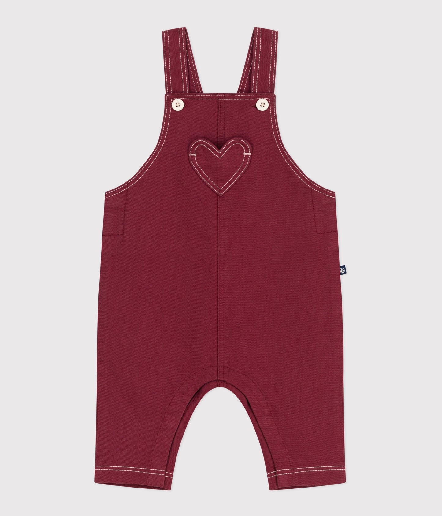 Overalls i rød denim til baby