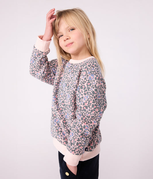 Blomstret sweatshirt til piger