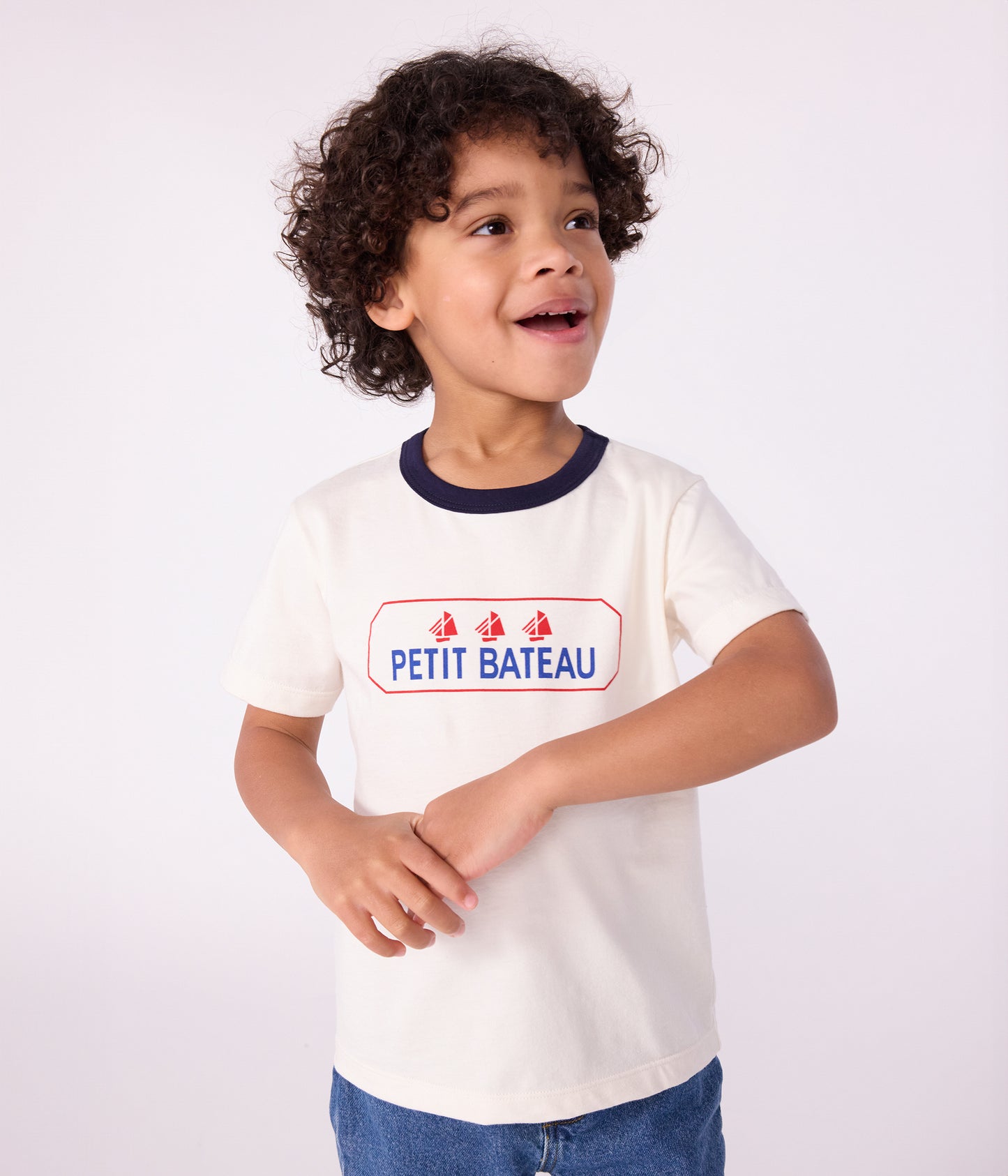 T-shirt i bomuld til børn med logo