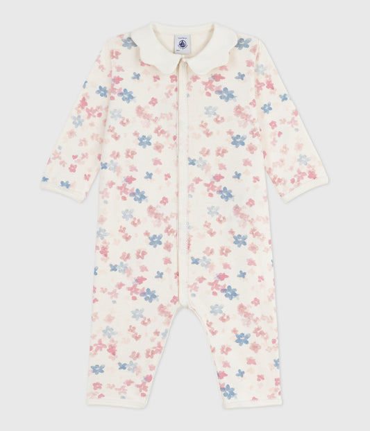Pyjamas uden fødder til baby med blomster