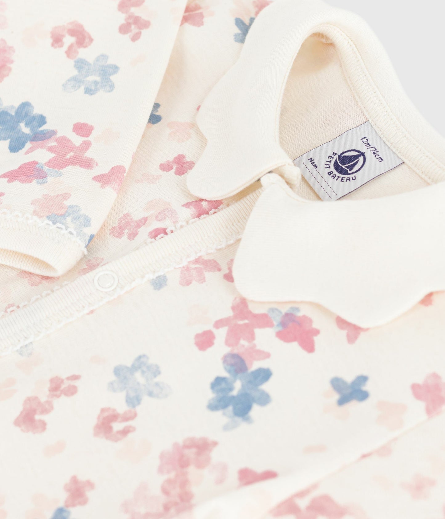 Pyjamas uden fødder til baby med blomster