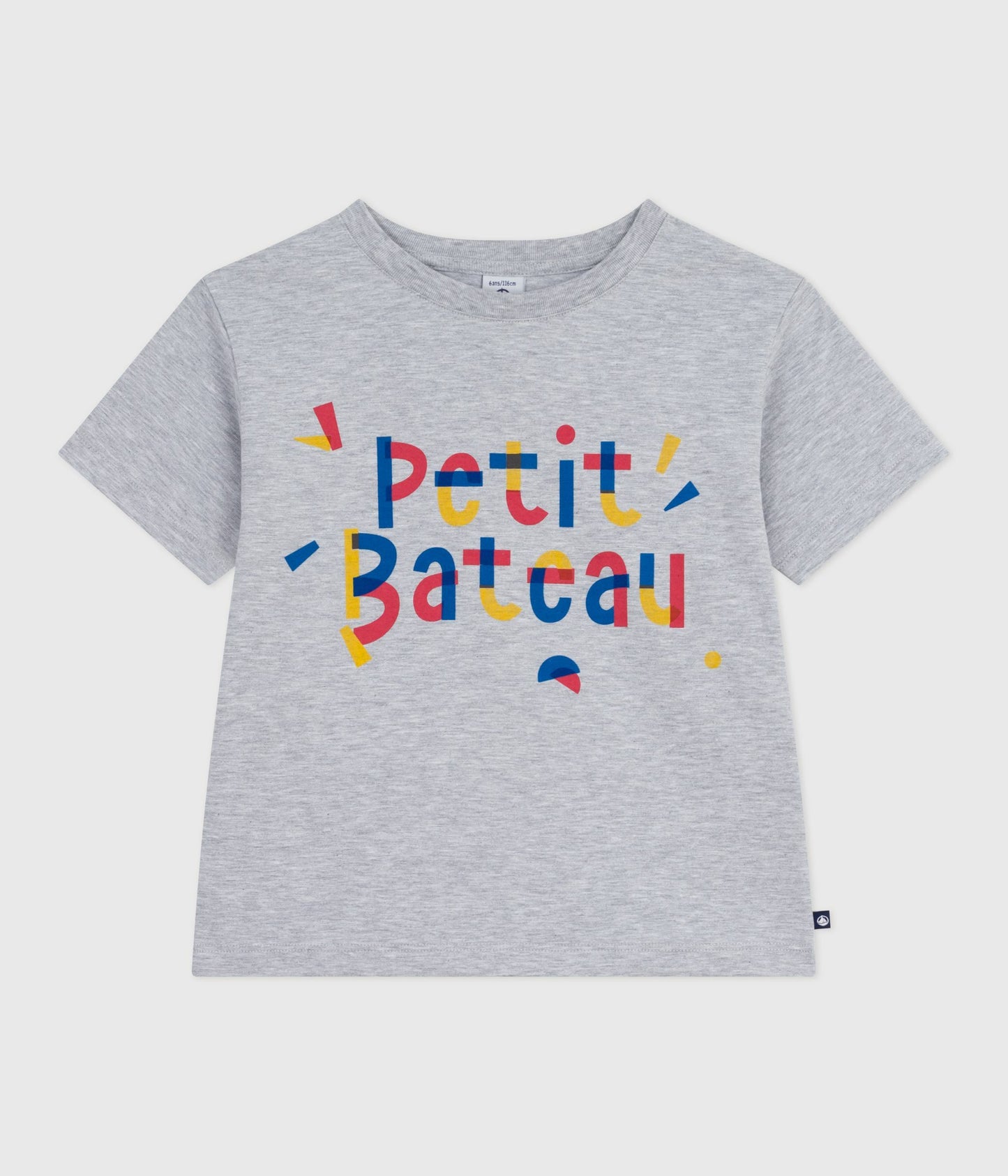 T-shirt i bomuld til børn med multifarvet logo tryk