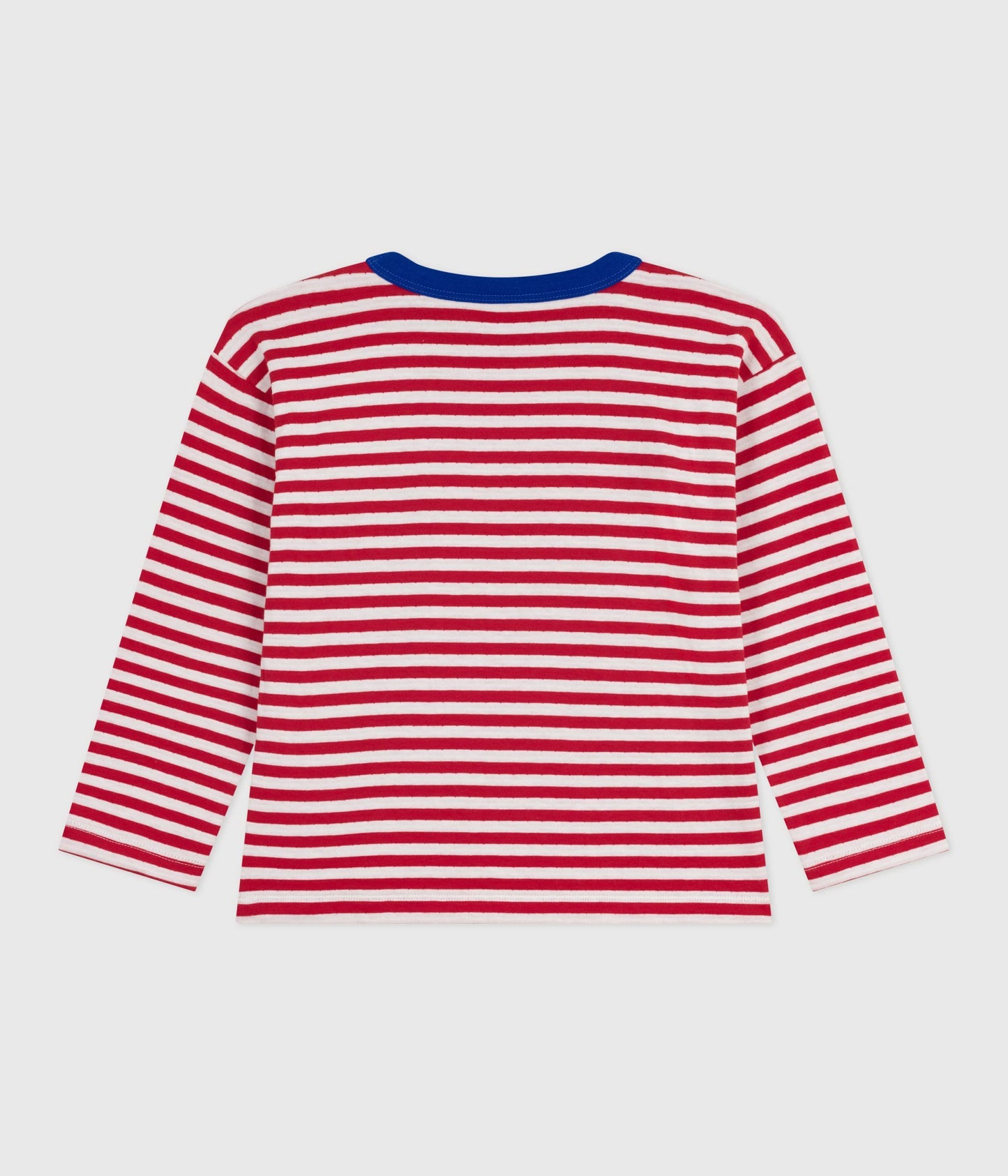 Langærmet t-shirt med røde striber til børn