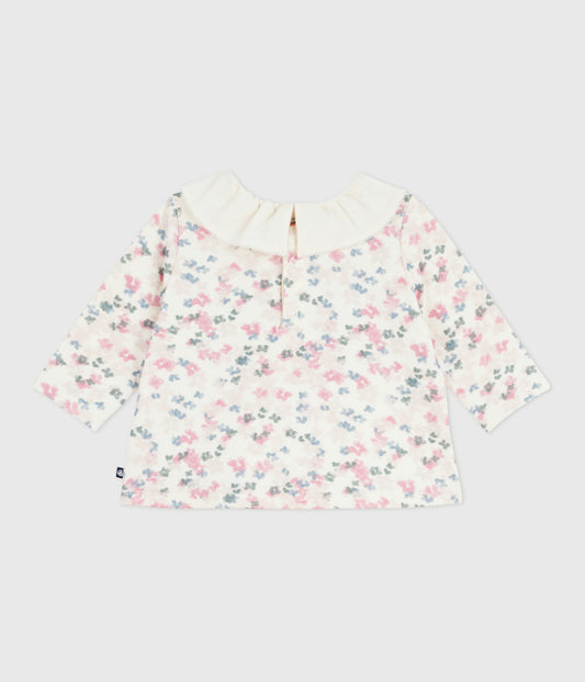 Bluse med blomster print til baby