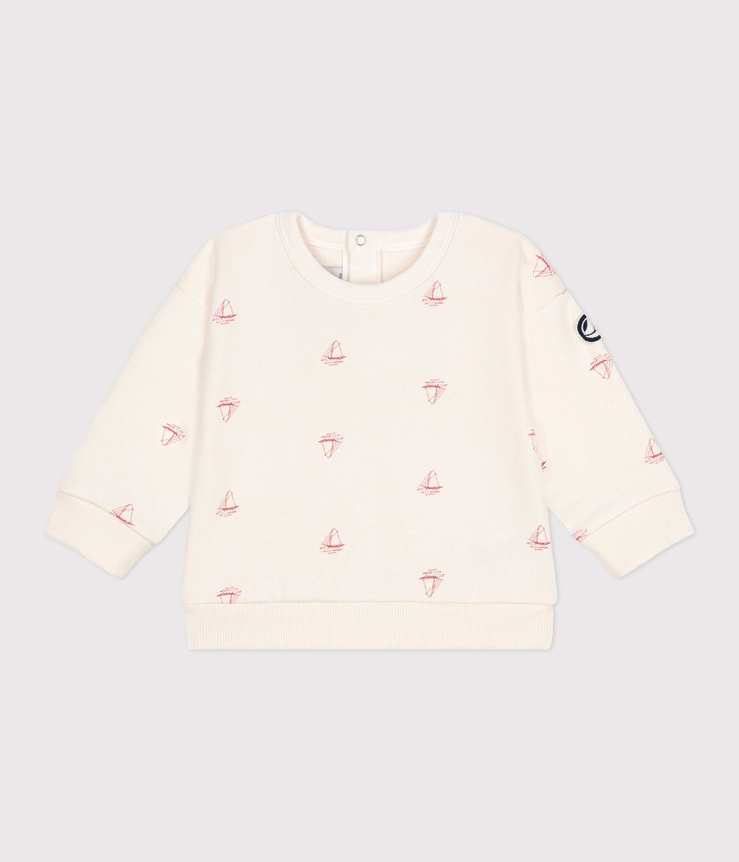 Sweatshirt i bomuld til baby med små både